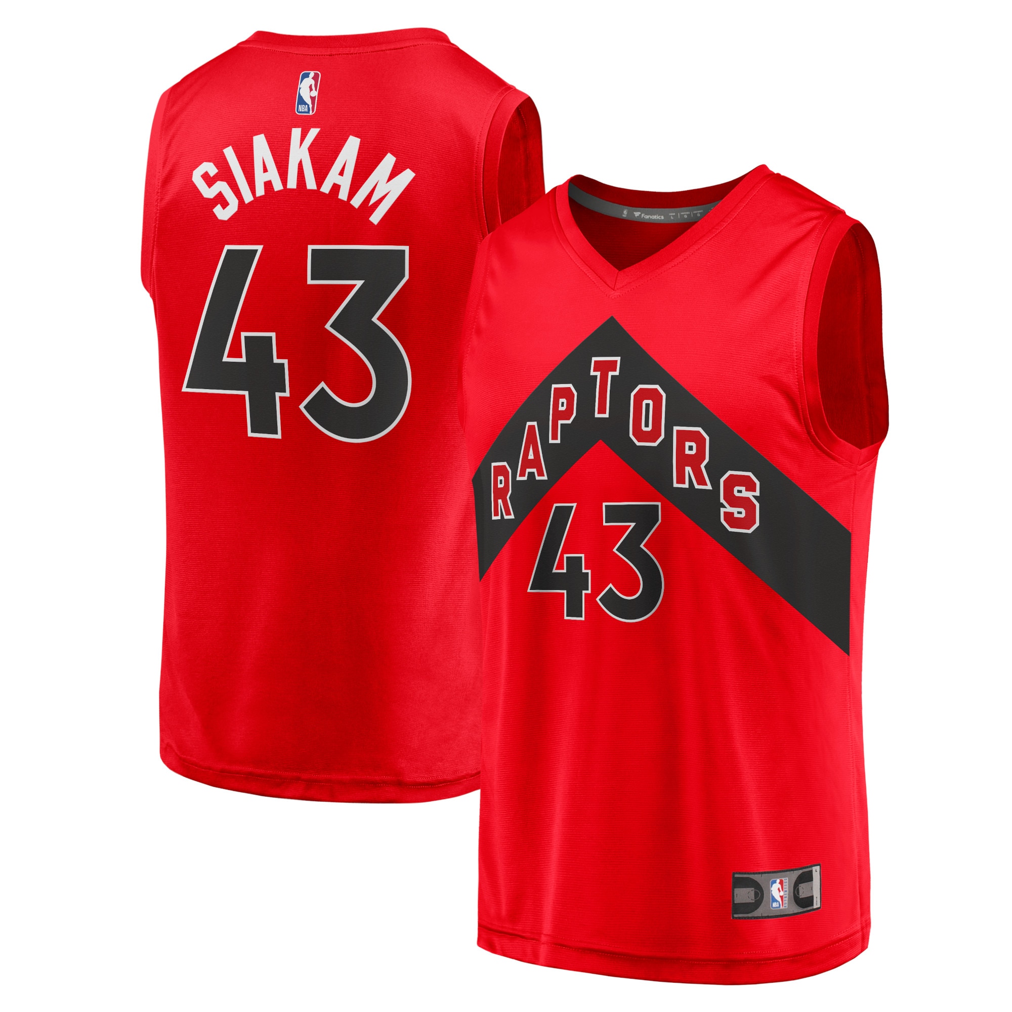Pascal Siakam Toronto Raptors  2021/22 Fast Break Replica Jersey - Icon Edition - Red