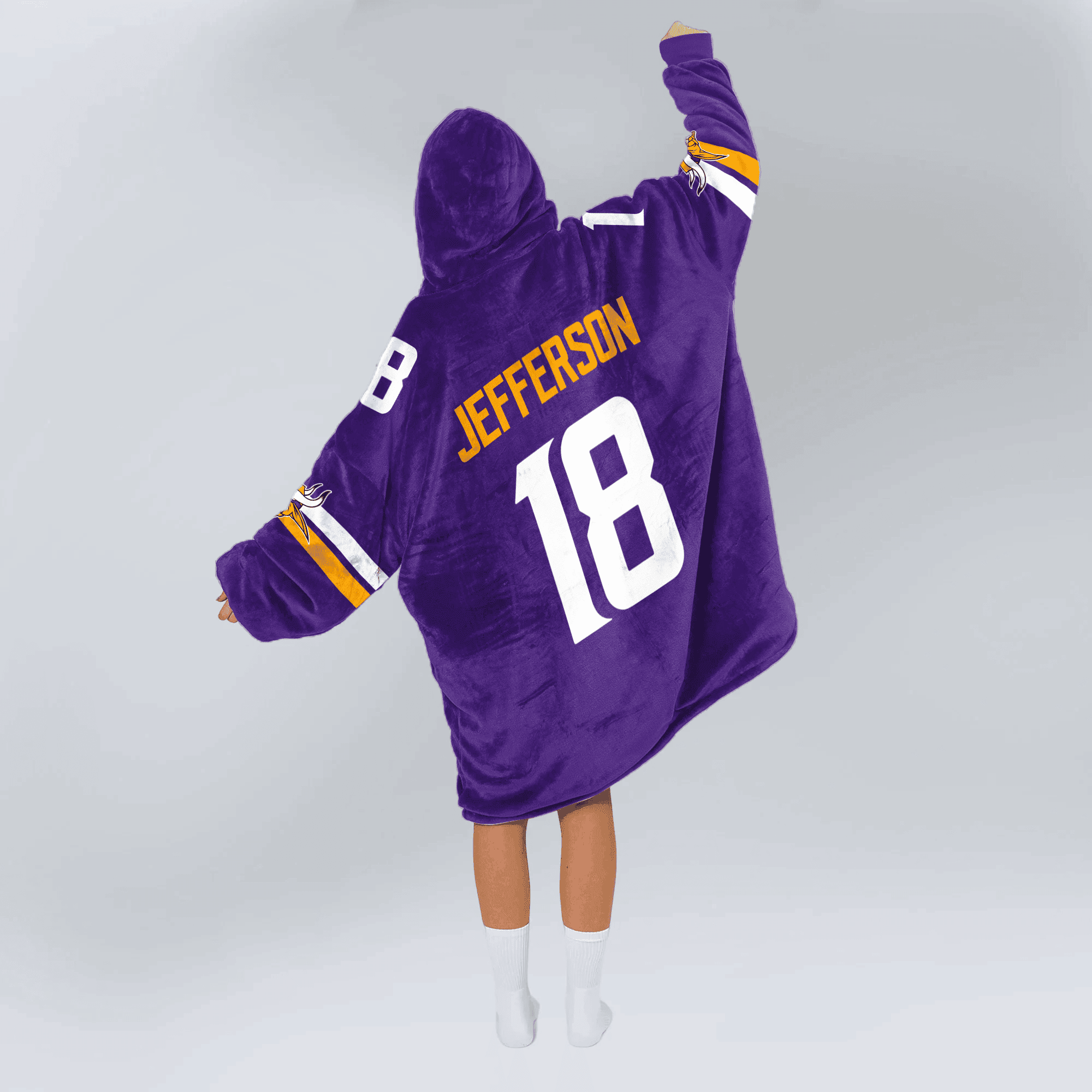 Adult Captain 18 Minnesota Football Unisex Blanket Hoodie