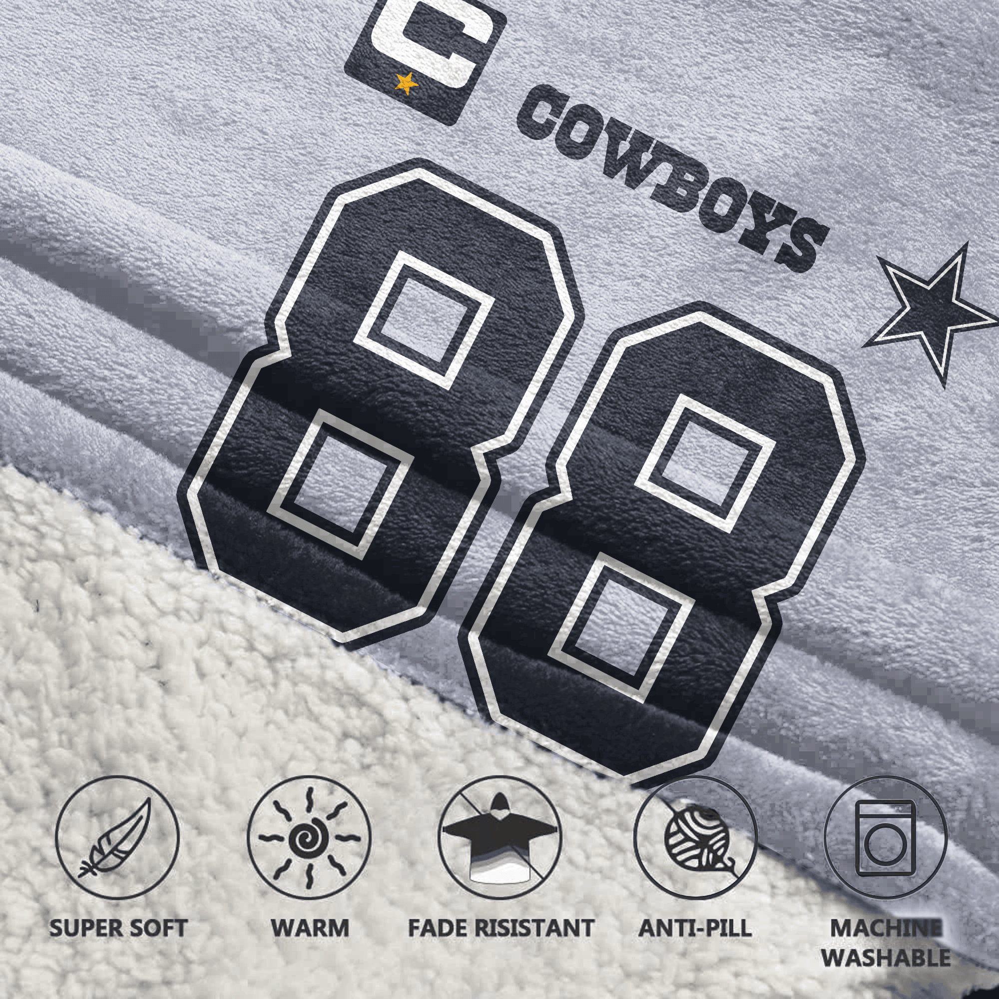 Kid C.L 88 Captain Dallas Football Unisex Blanket Hoodie