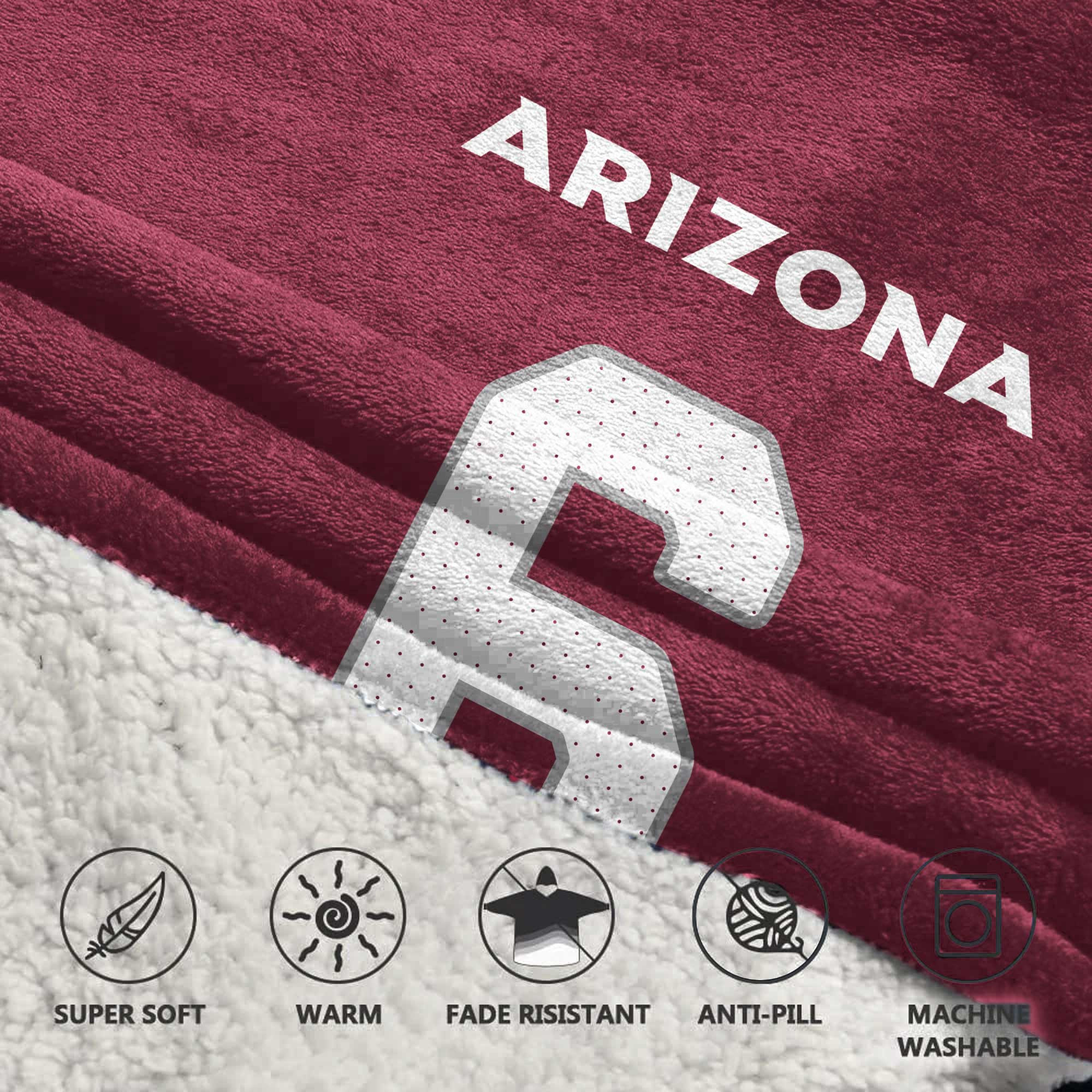 Kid 6 Arizona Football Unisex Blanket Hoodie