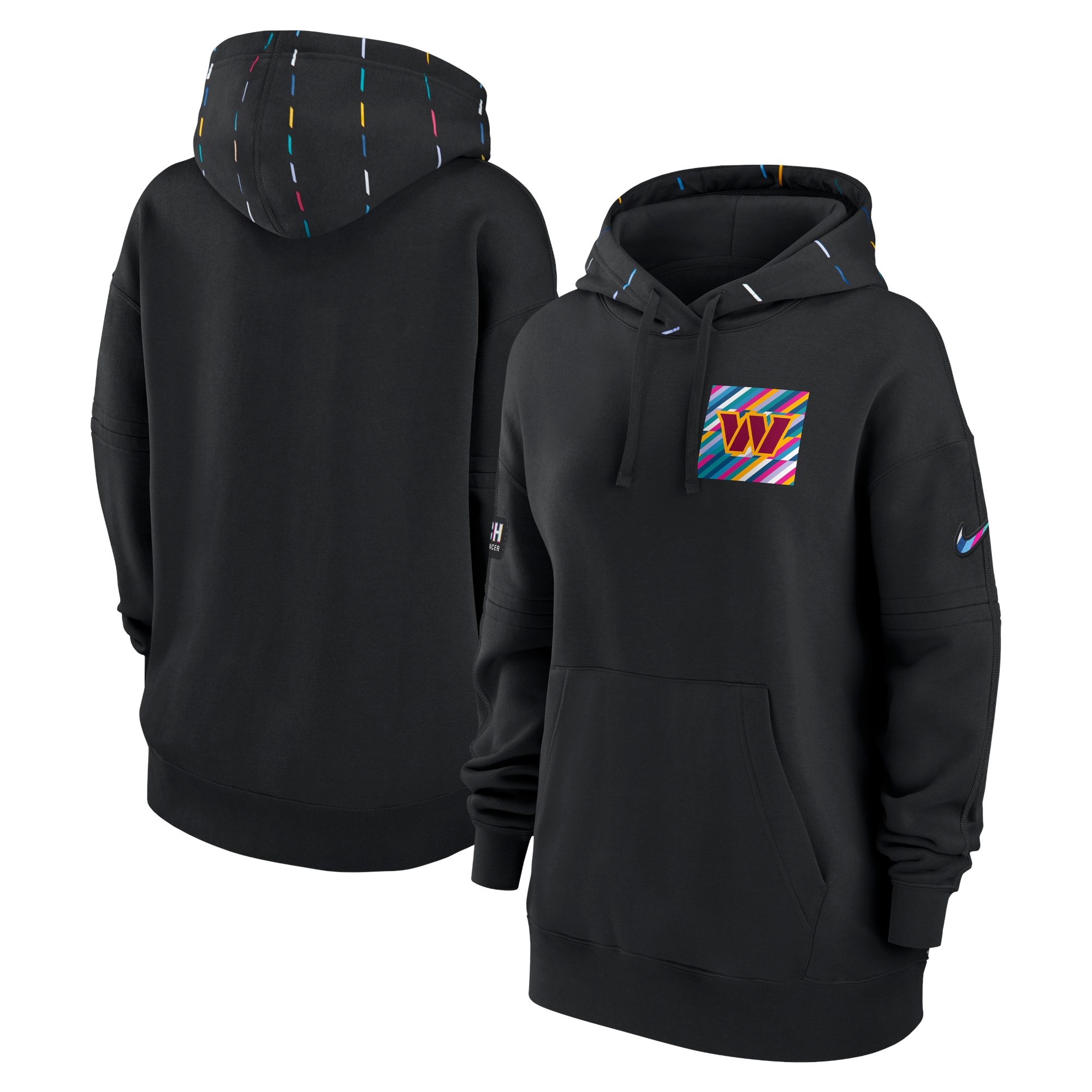 Washington Commanders  Women's 2023  Crucial Catch Club Pullover Hoodie - Black