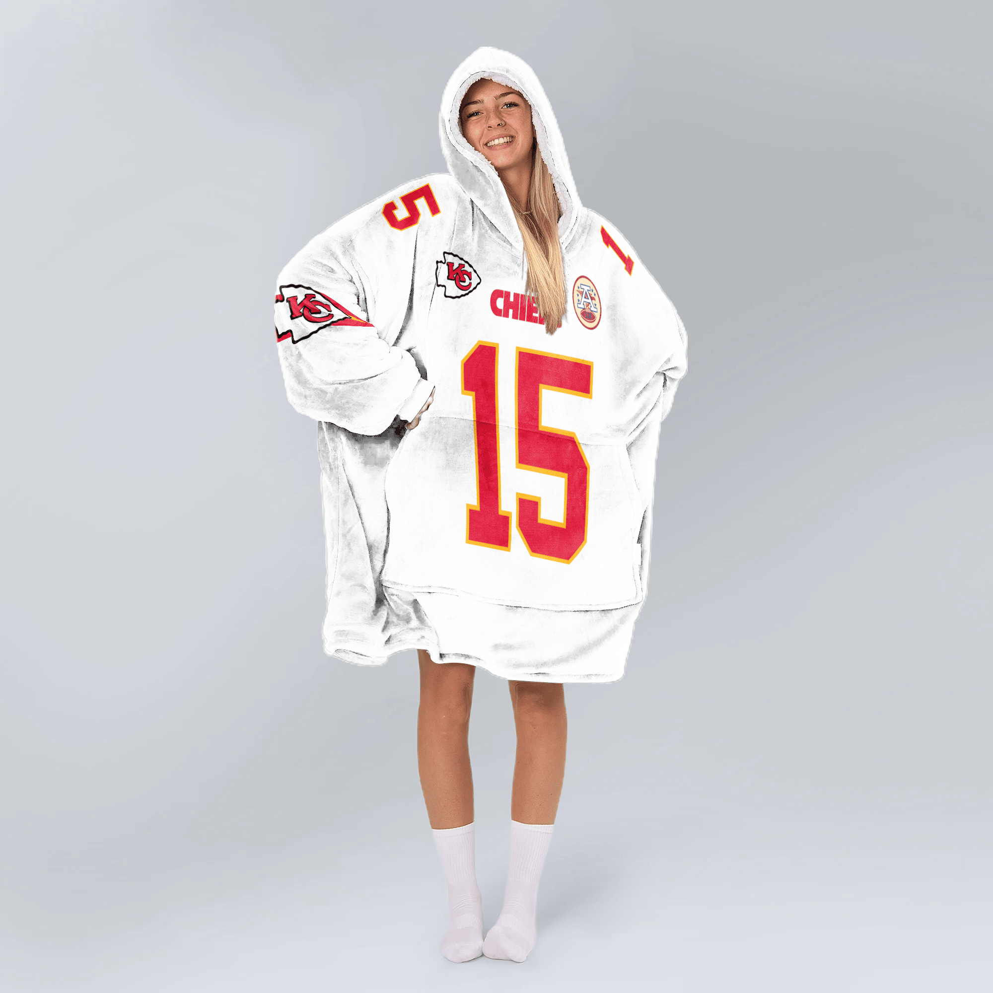 Adult P.M 15 Kansas City Football Unisex Blanket Hoodie