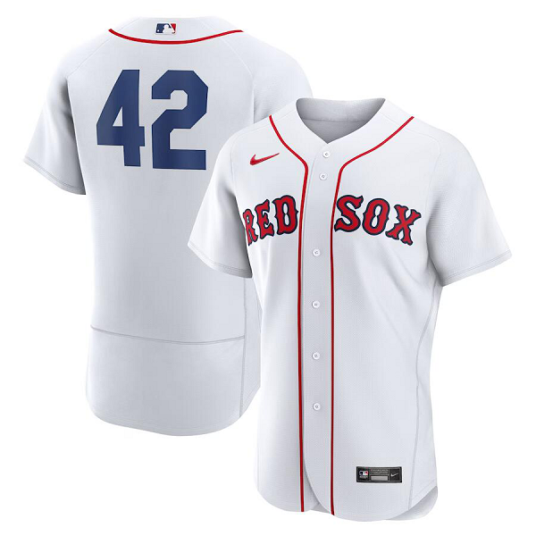 Men's Boston Red Sox #42 2023 Jackie Robinson Day White Flex Base  Jersey