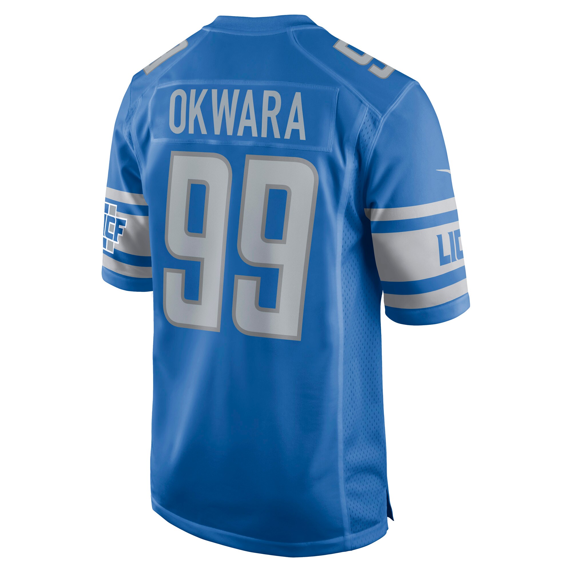 Julian Okwara Detroit Lions  Game Player Jersey - Blue