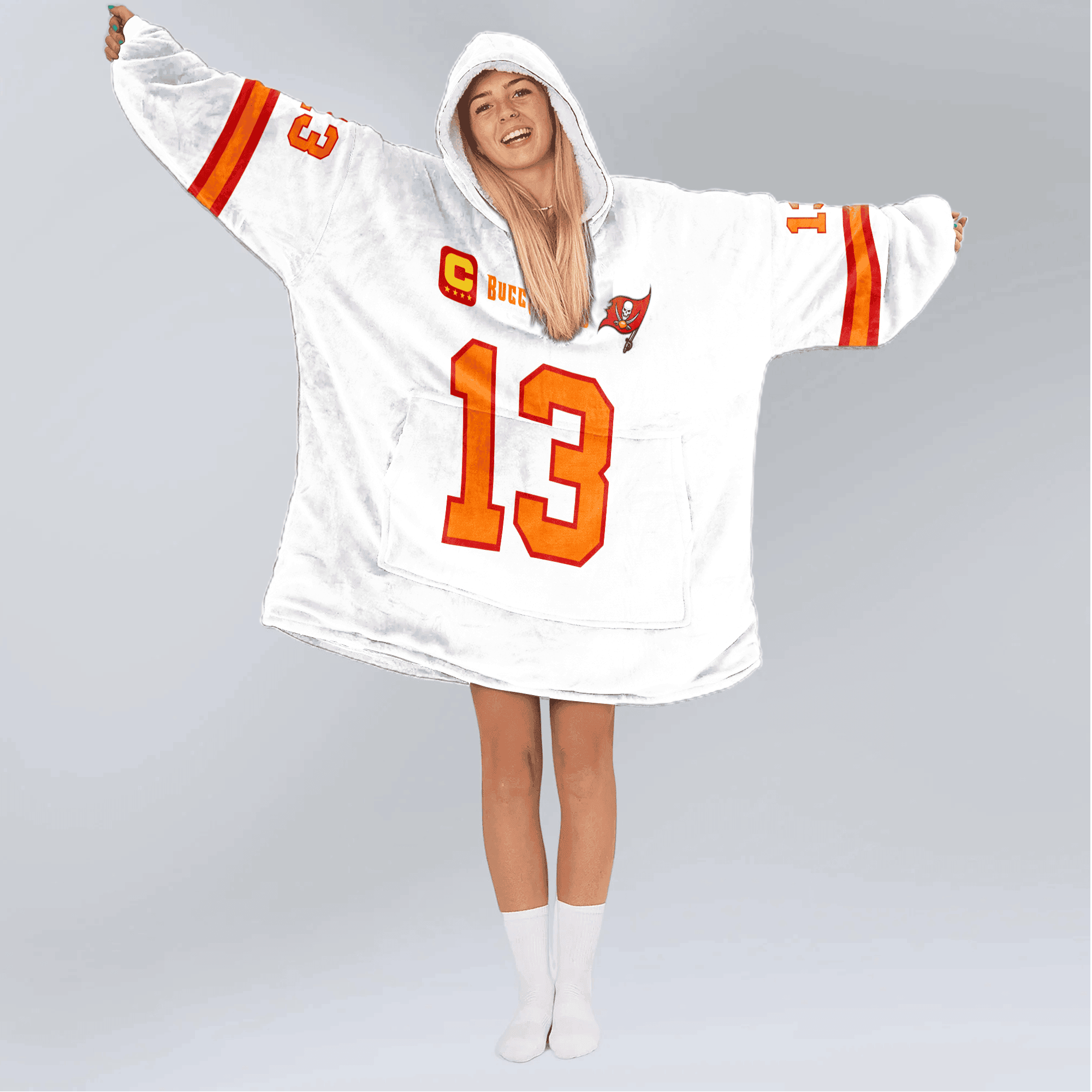 Adult Captain 13 Tampa Bay Football Unisex Blanket Hoodie