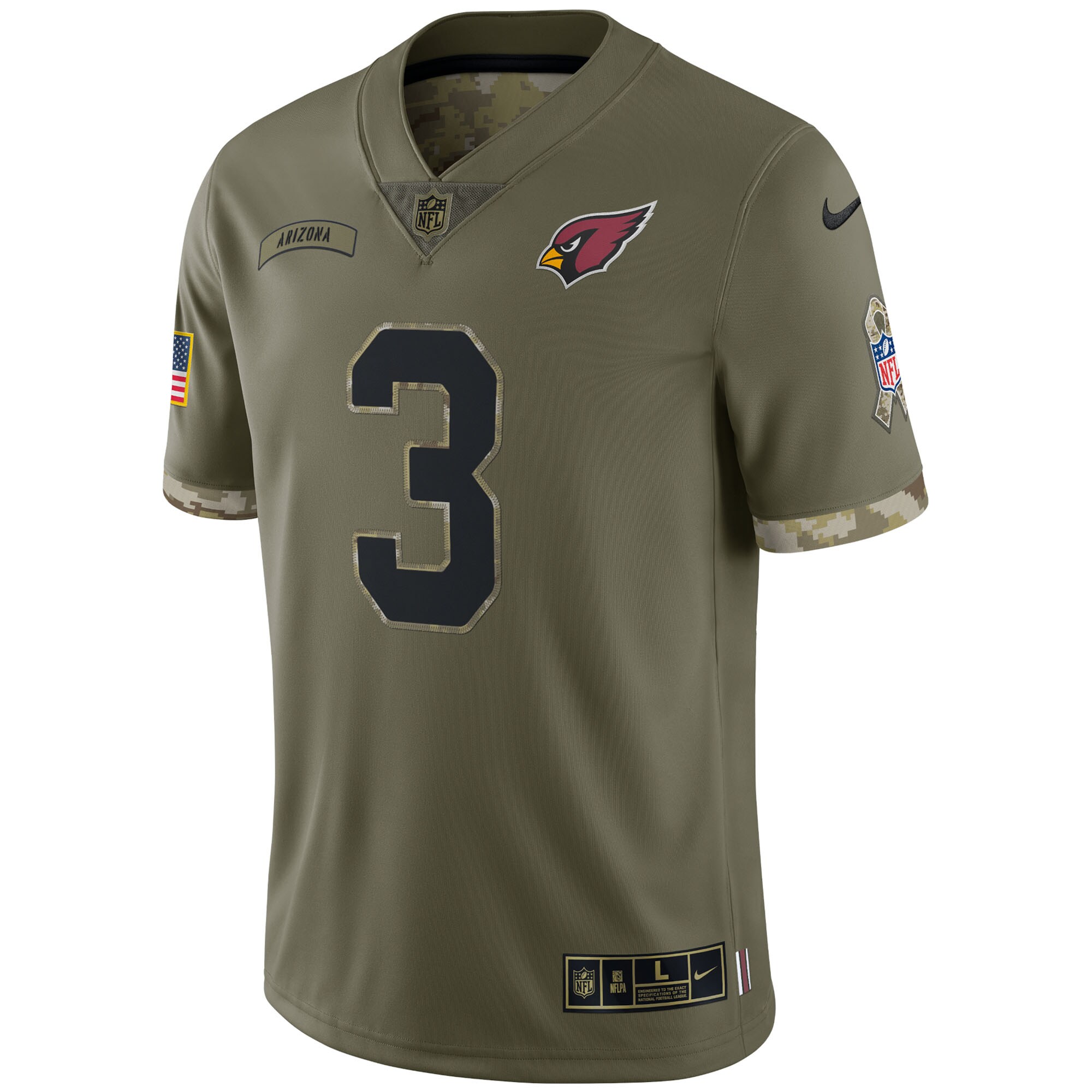 Budda Baker Arizona Cardinals  2022 Salute To Service Limited Jersey - Olive