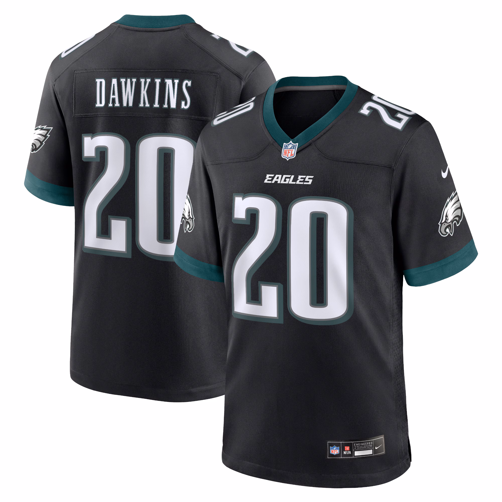 Brian Dawkins Philadelphia Eagles #20 Alternate Game Jersey - Black