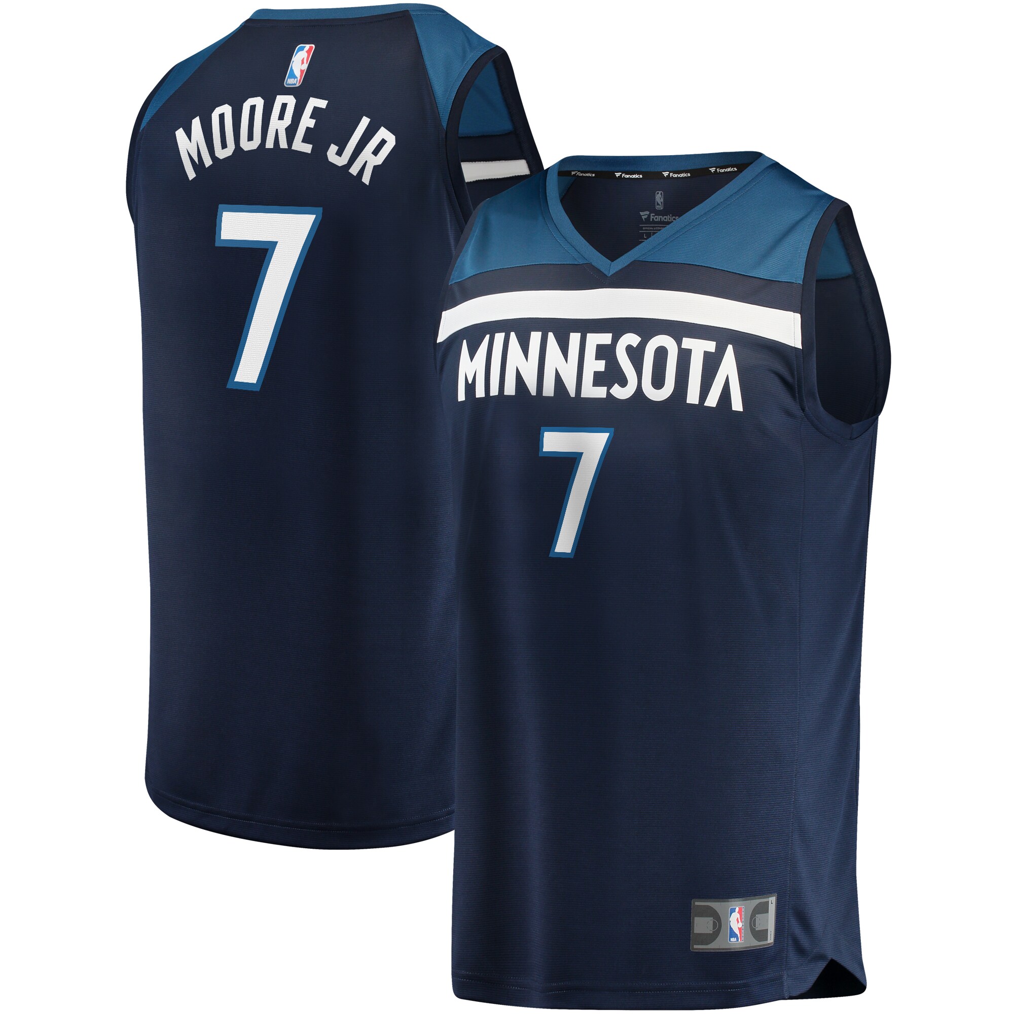 Wendell Moore Jr. Minnesota Timberwolves  2022 NBA Draft First Round Pick Fast Break Replica Player Jersey Icon - Edition - Navy