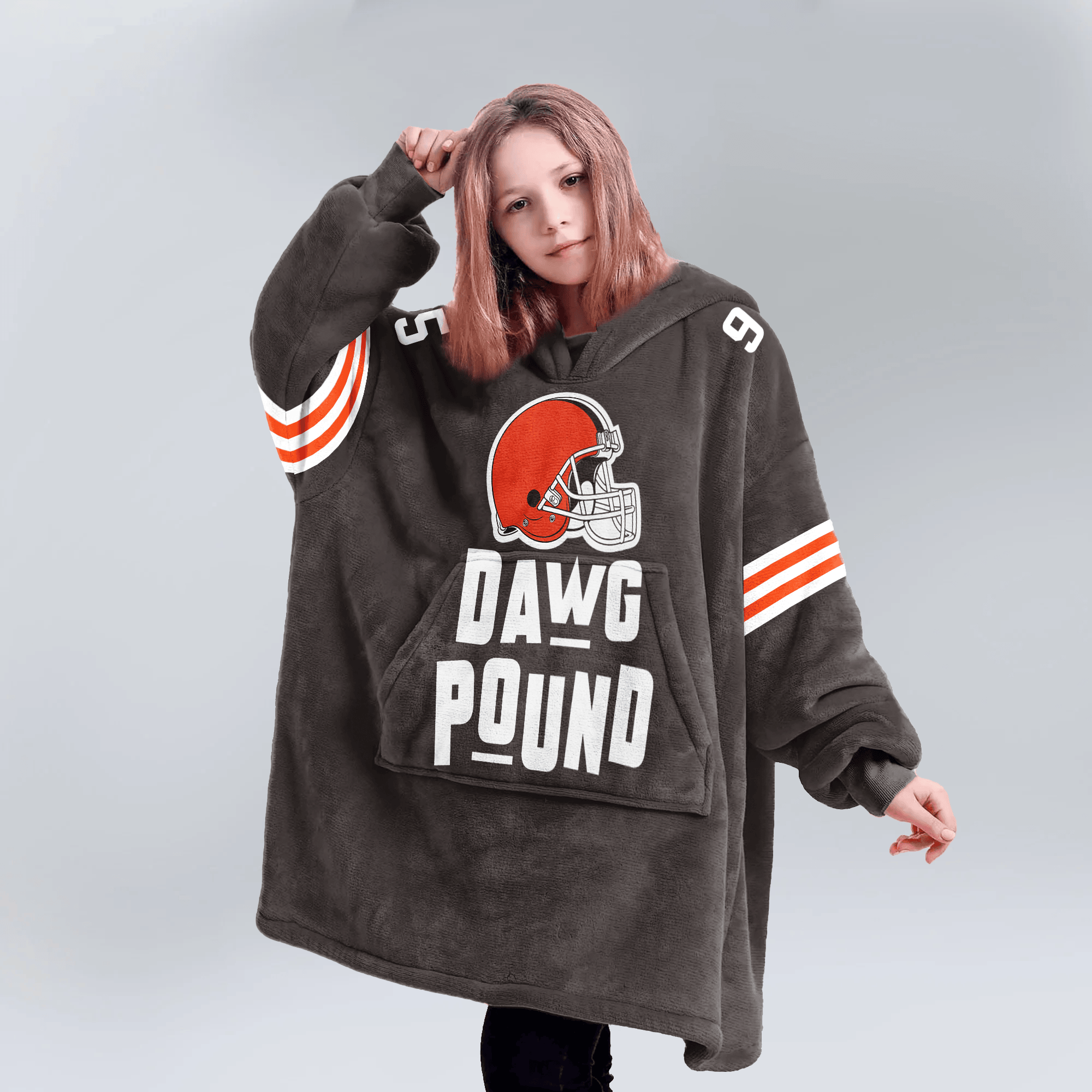 Dawg Pound Cleveland Football Unisex Blanket Hoodie
