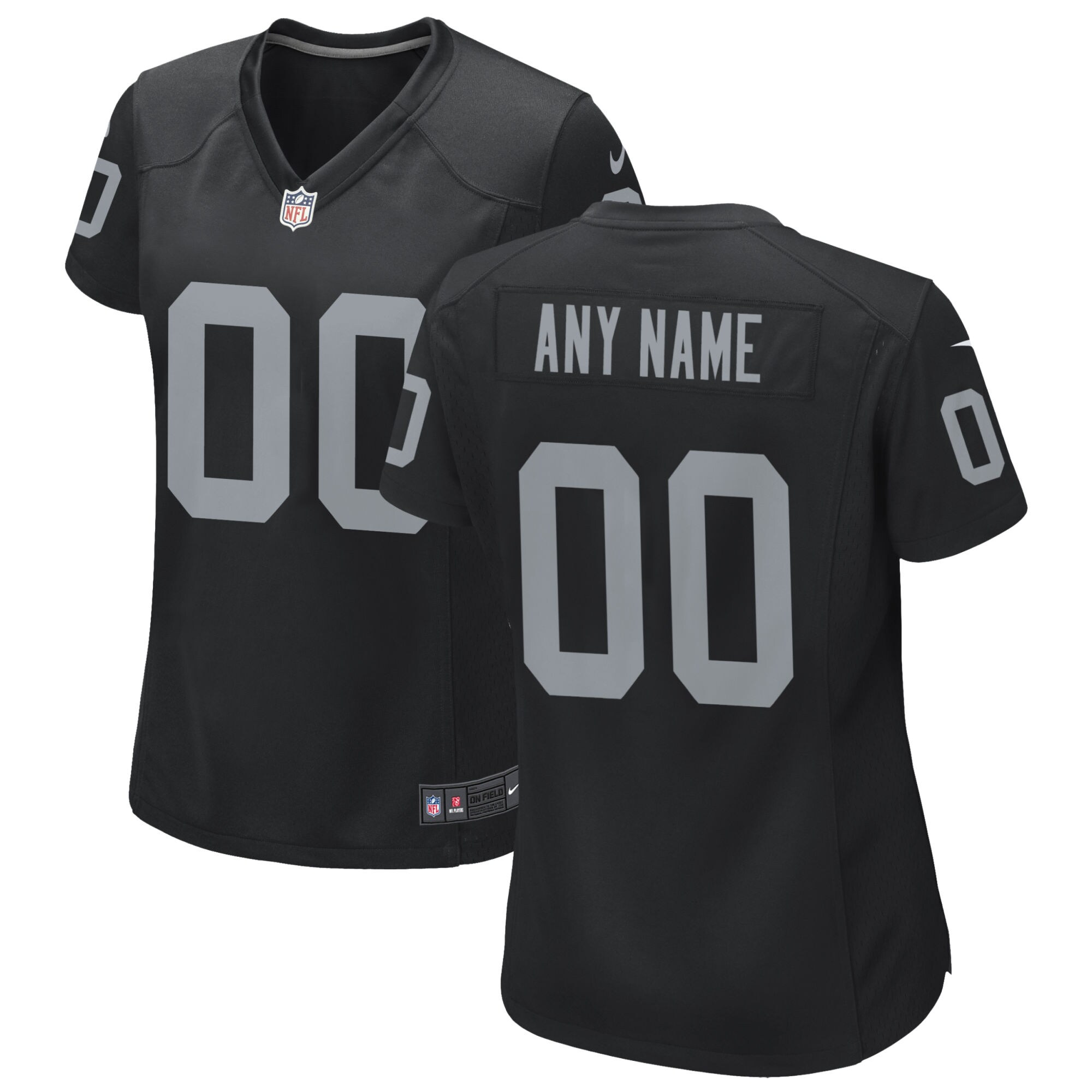 Las Vegas Raiders  Women's Custom Game Jersey - Black