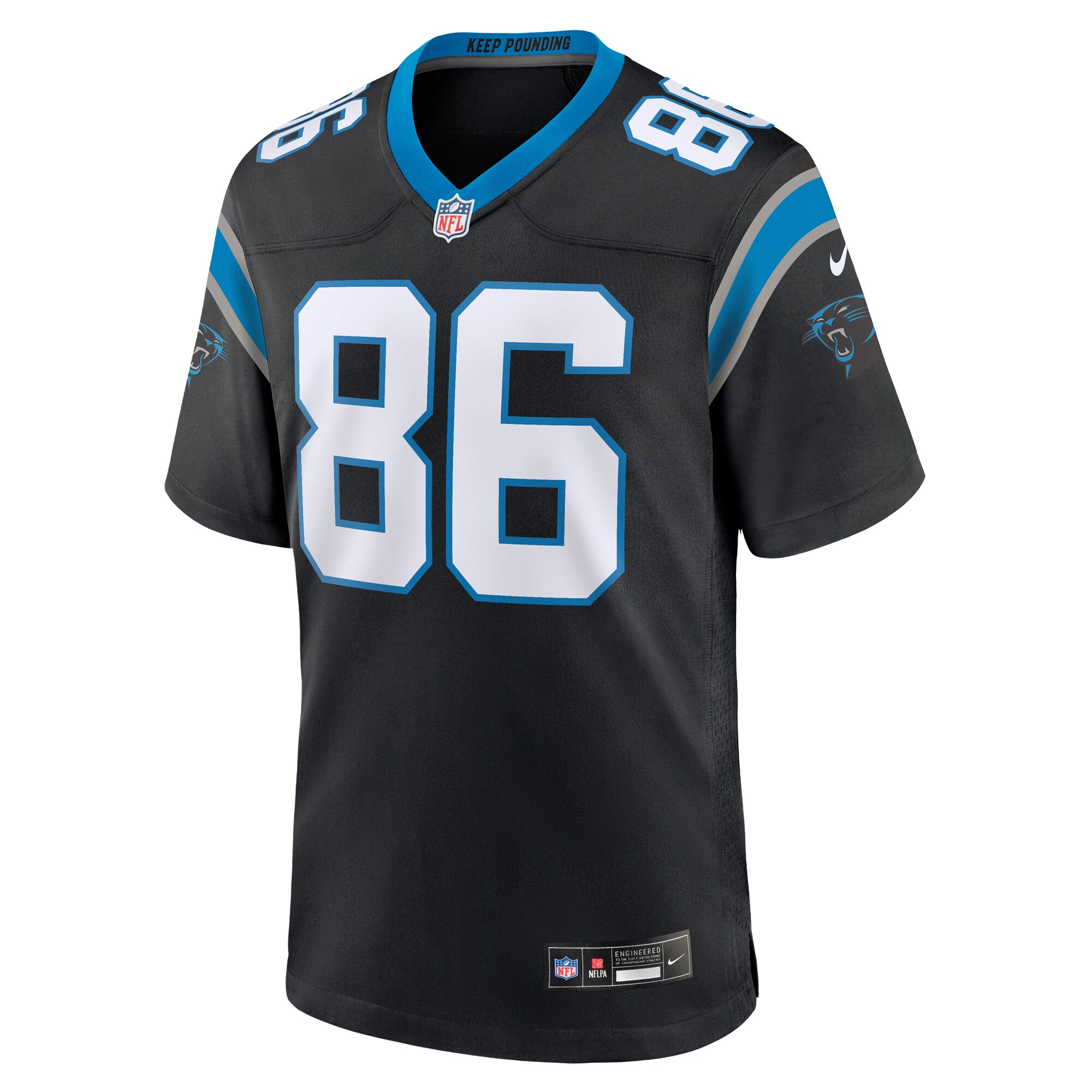 Mike Strachan Carolina Panthers  Game Jersey -  Black