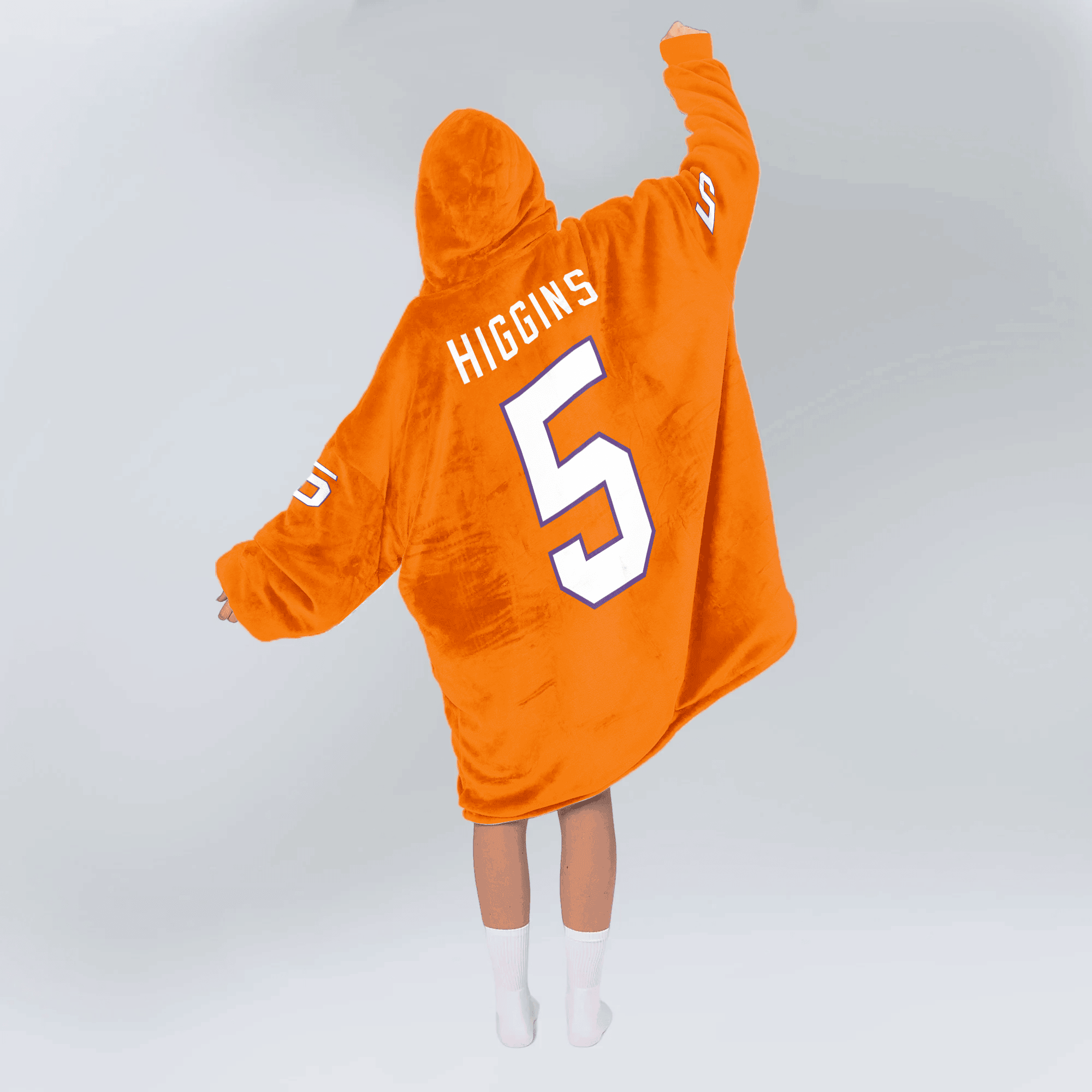Adult 5 Clemson Football Unisex Blanket Hoodie