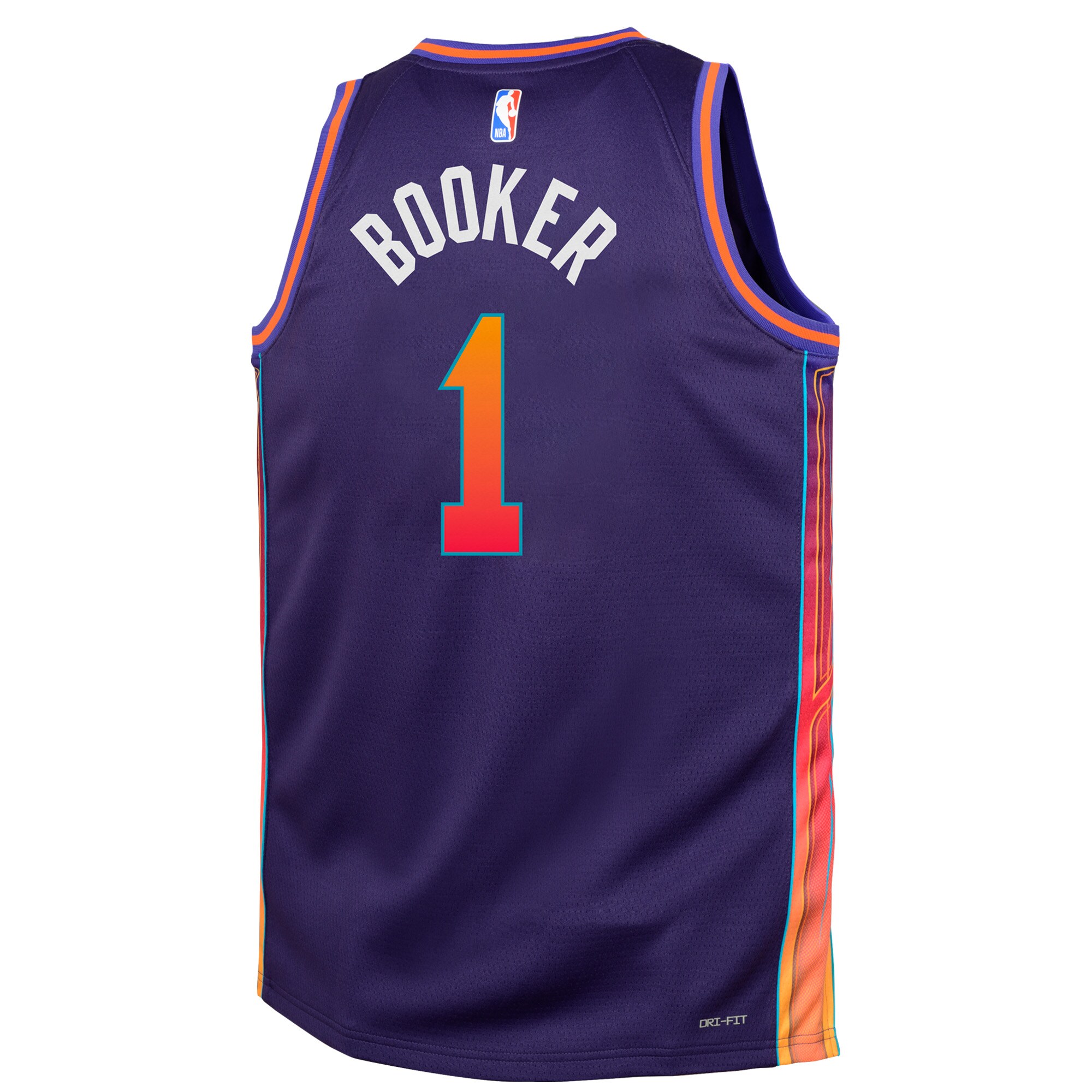 Youth Phoenix Suns Devin Booker  Purple 2023/24 Swingman Replica Jersey - City Edition