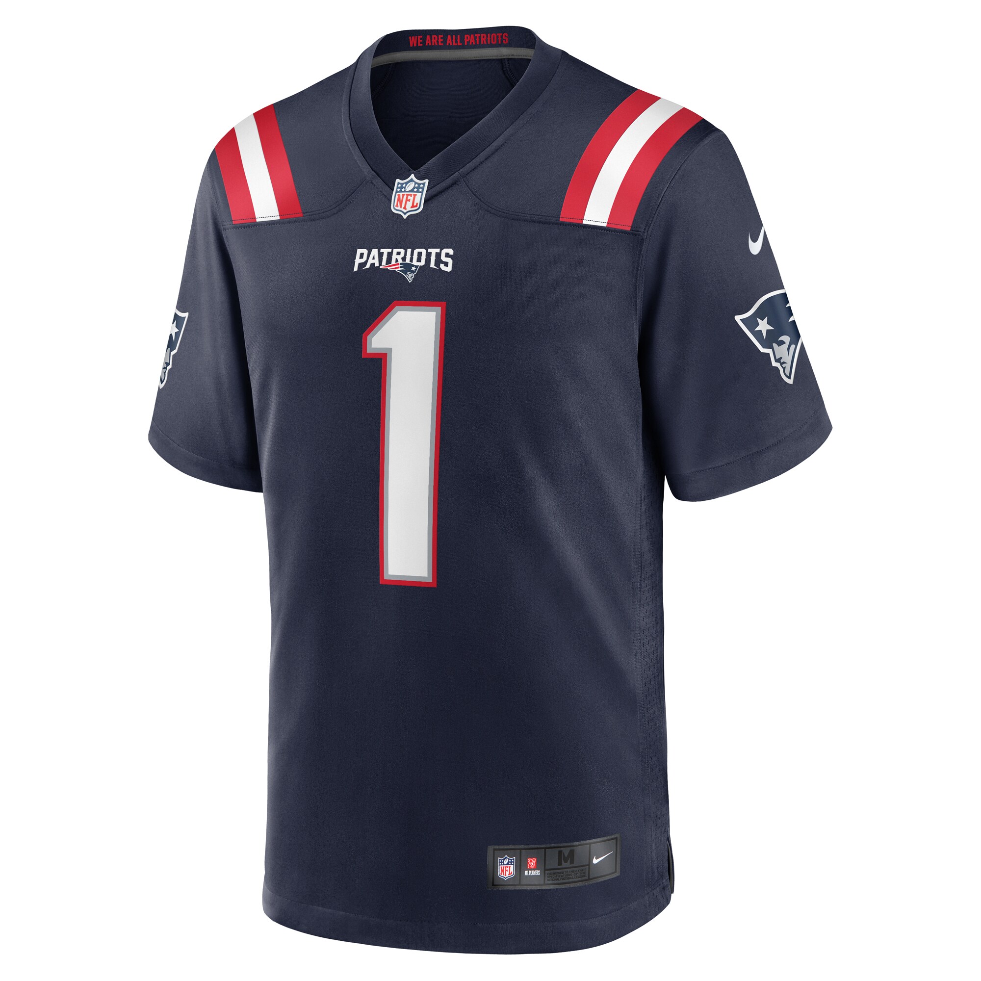 Christian Gonzalez New England Patriots  2023 NFL Draft First Round Pick Game Jersey - Navy