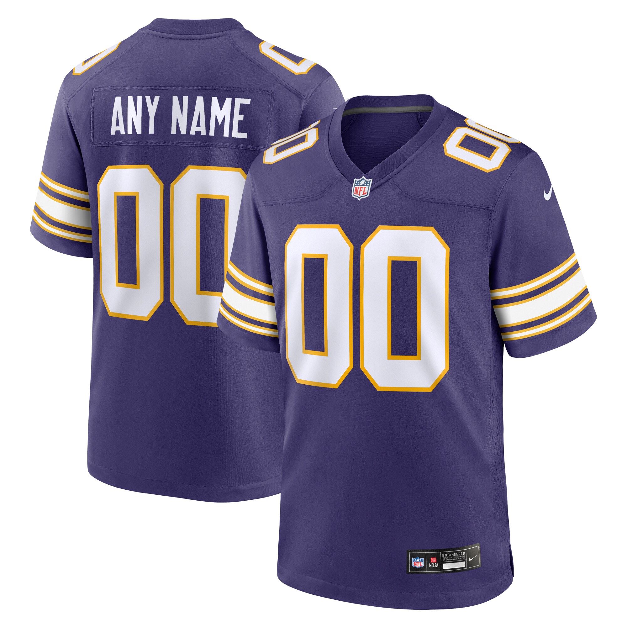 Minnesota Vikings  Classic Custom Game Jersey - Purple