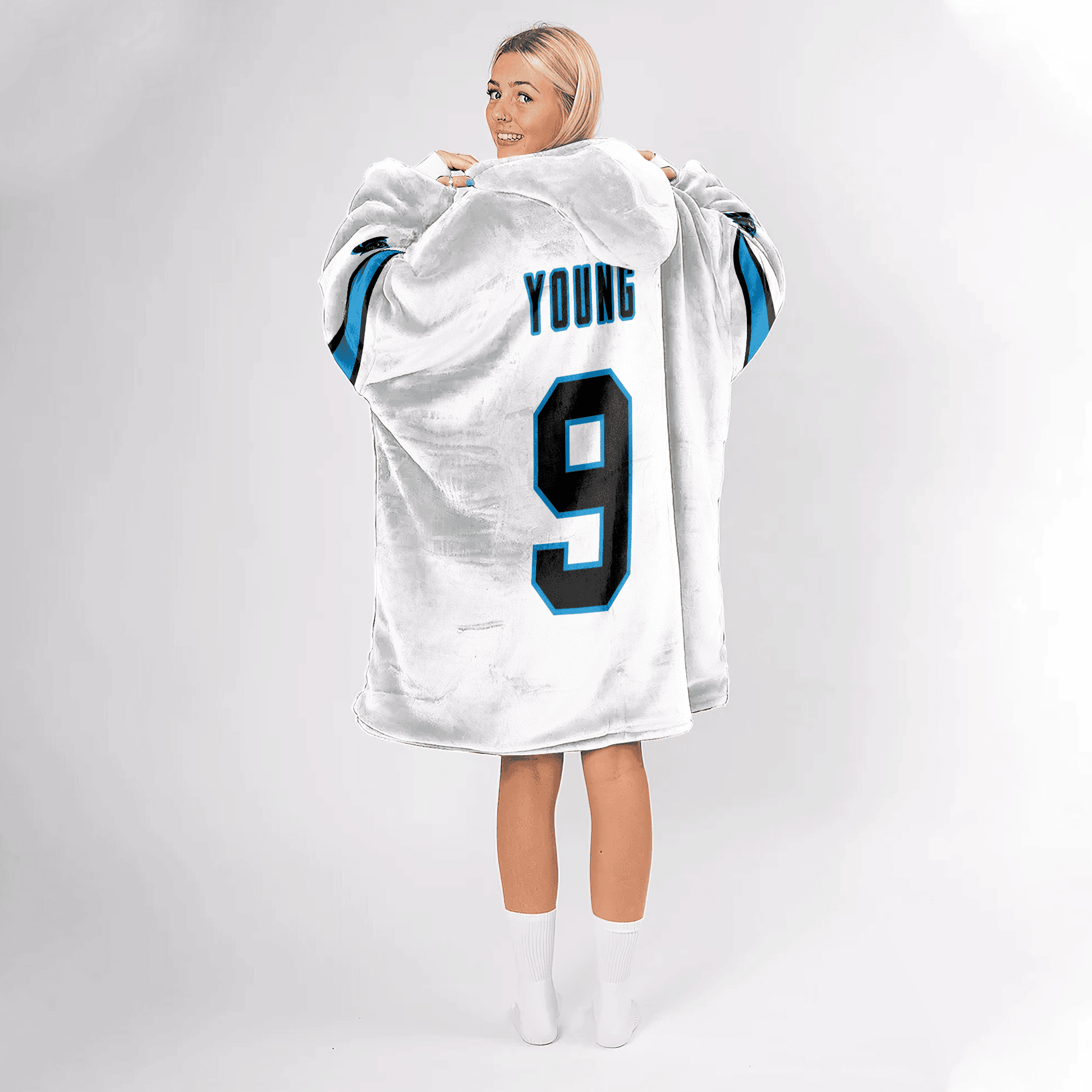 Adult 9 Carolina Football Unisex Blanket Hoodie