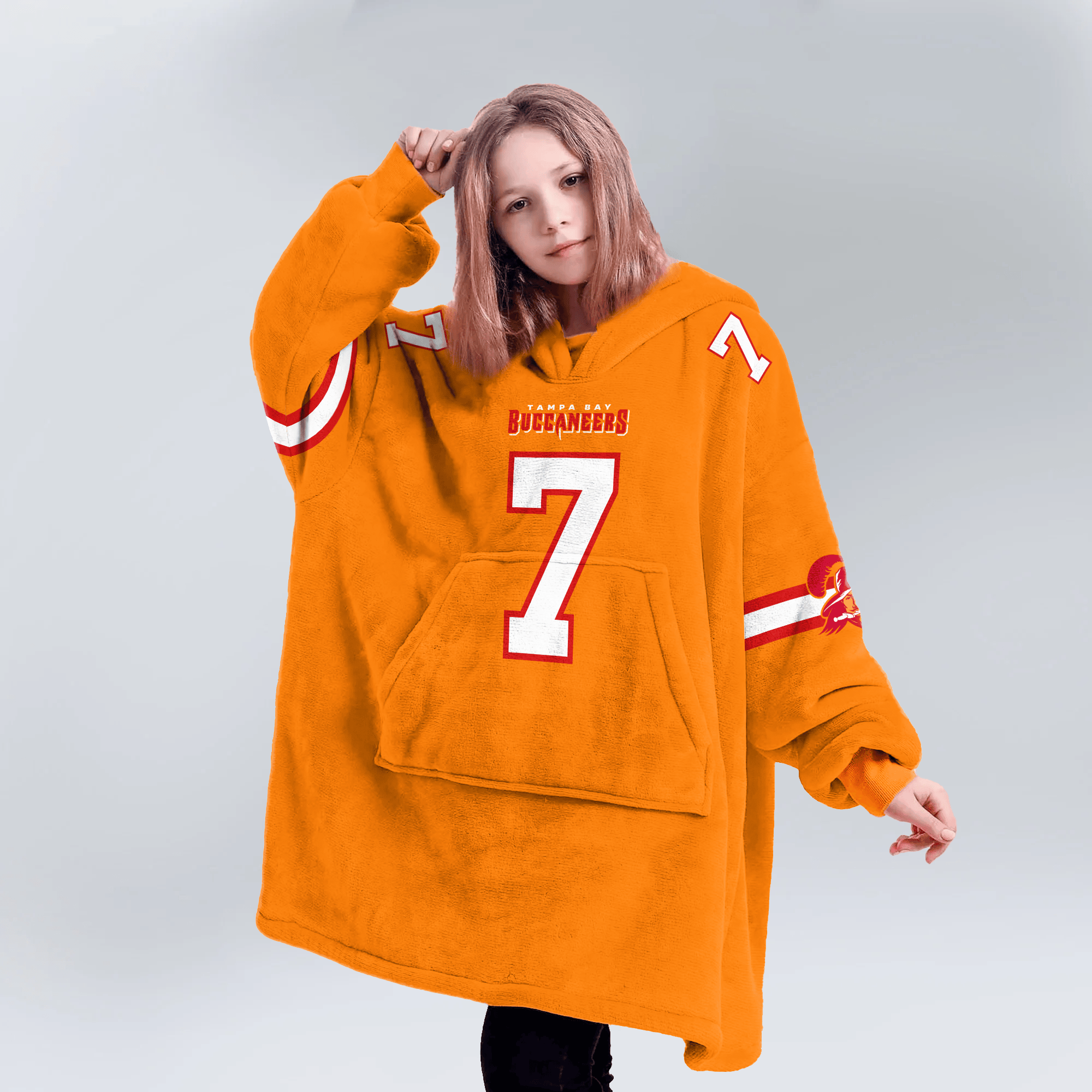 Kid B.I 7 Tampa Bay Football 50th Season Game Unisex Blanket Hoodie
