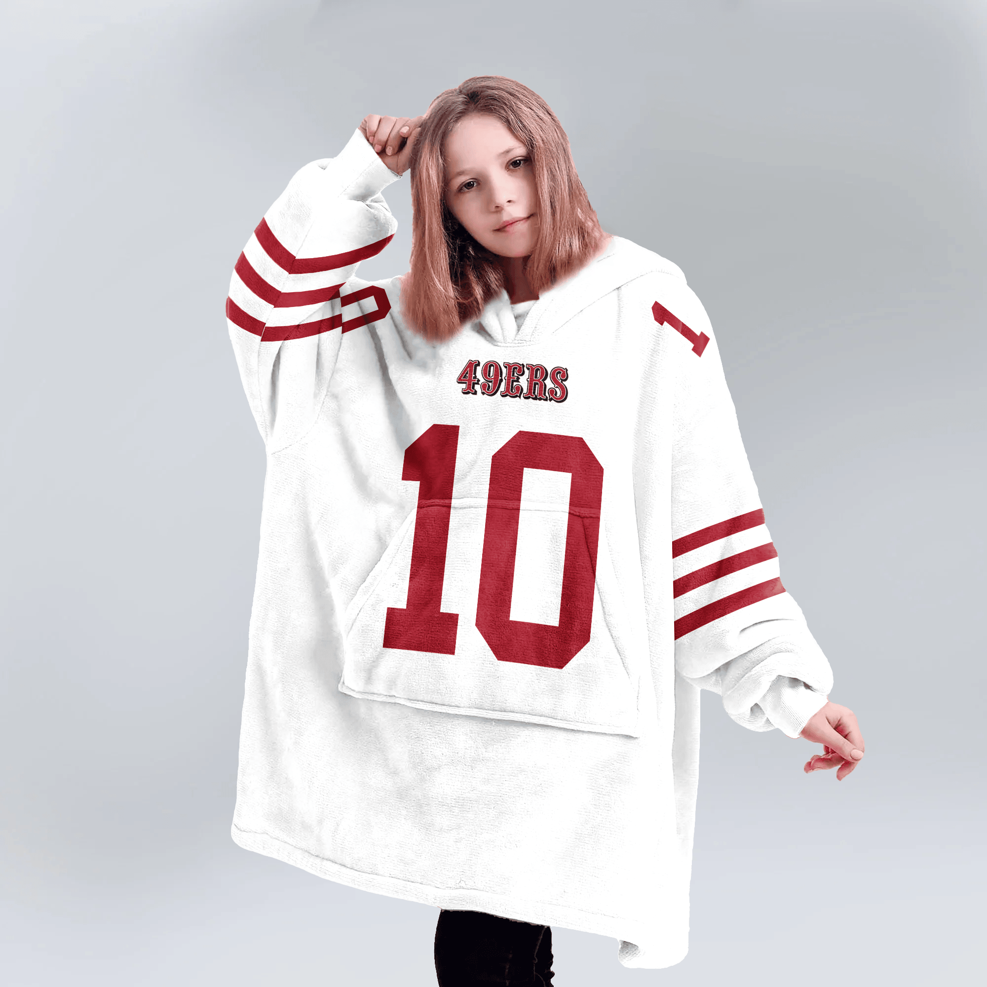 M.J 10 San Francisco 49ers Football Unisex Blanket Hoodie