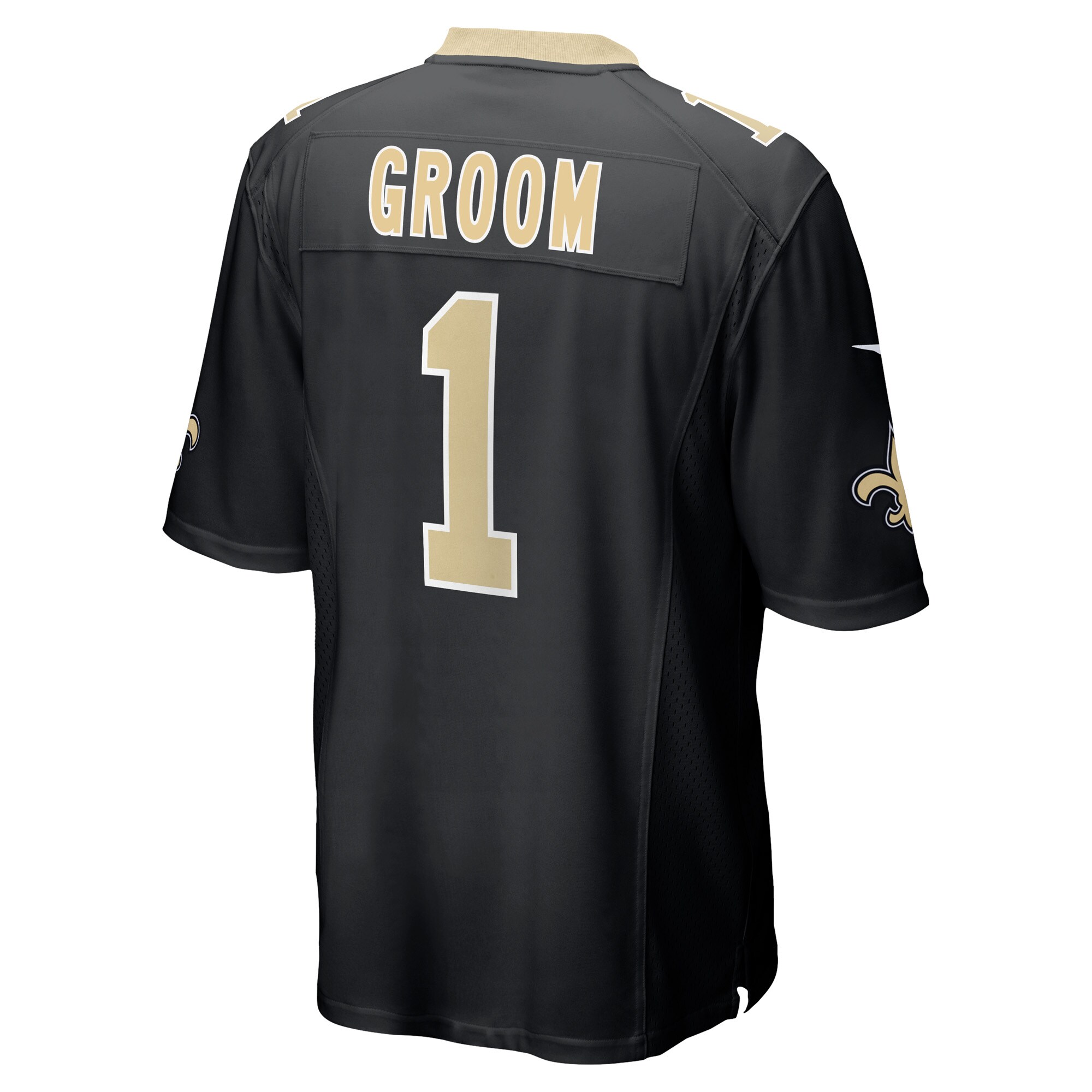 Number 1 Groom New Orleans Saints Game Jersey - Black