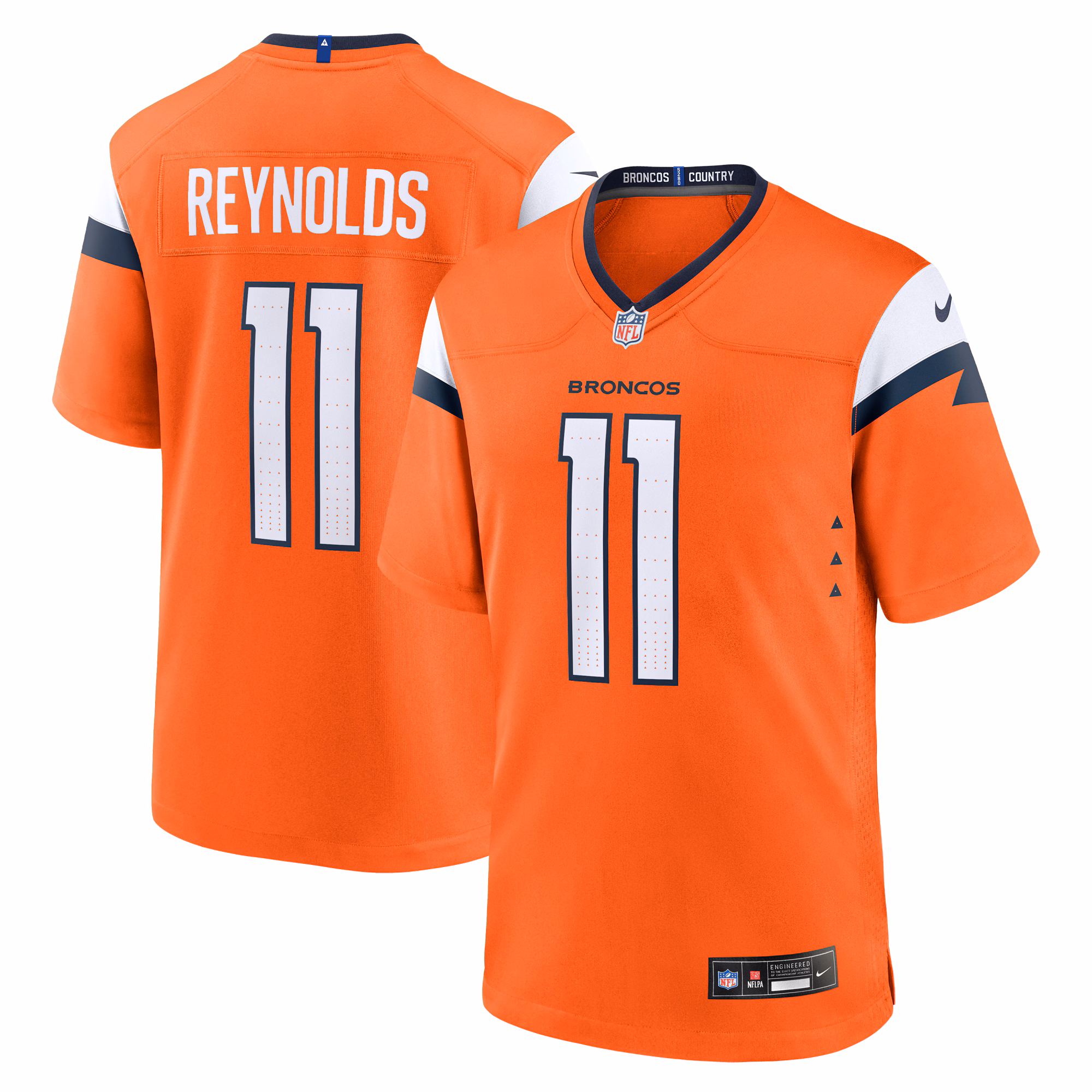 Josh Reynolds Denver Broncos Game Jersey -  Orange