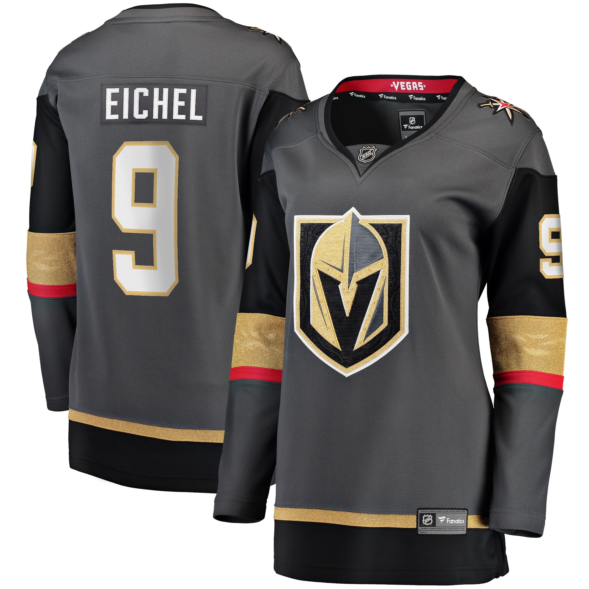 Jack Eichel Vegas Golden Knights Women's Alternate Breakaway Player Jersey - Gray