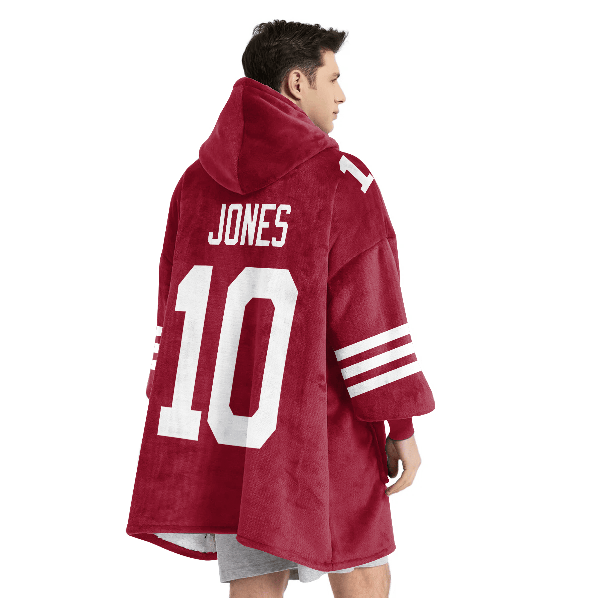Adult M.J 10 San Francisco 49ers Football Unisex Blanket Hoodie