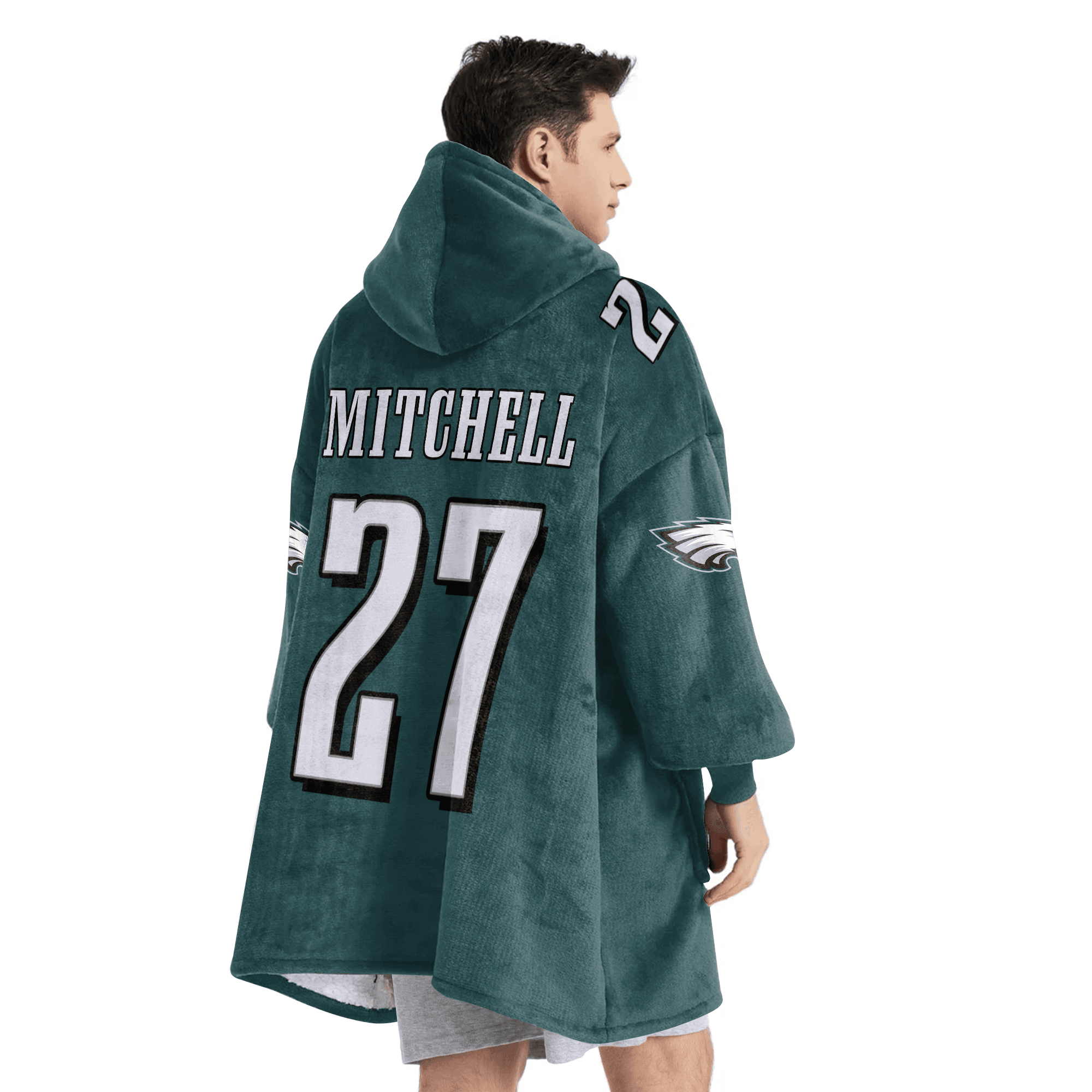 Adult 27 Philadelphia Football Unisex Blanket Hoodie