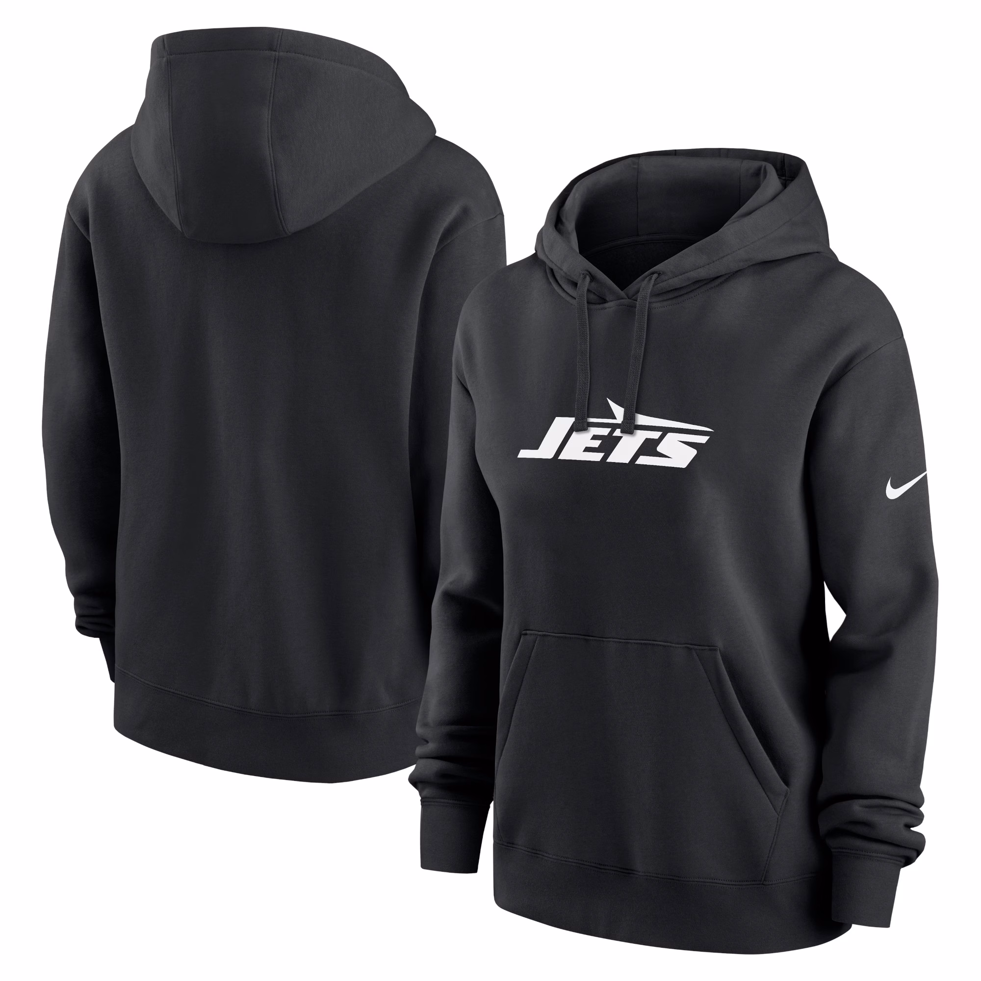 New York Jets Women's Club Fleece Pullover Hoodie - Black
