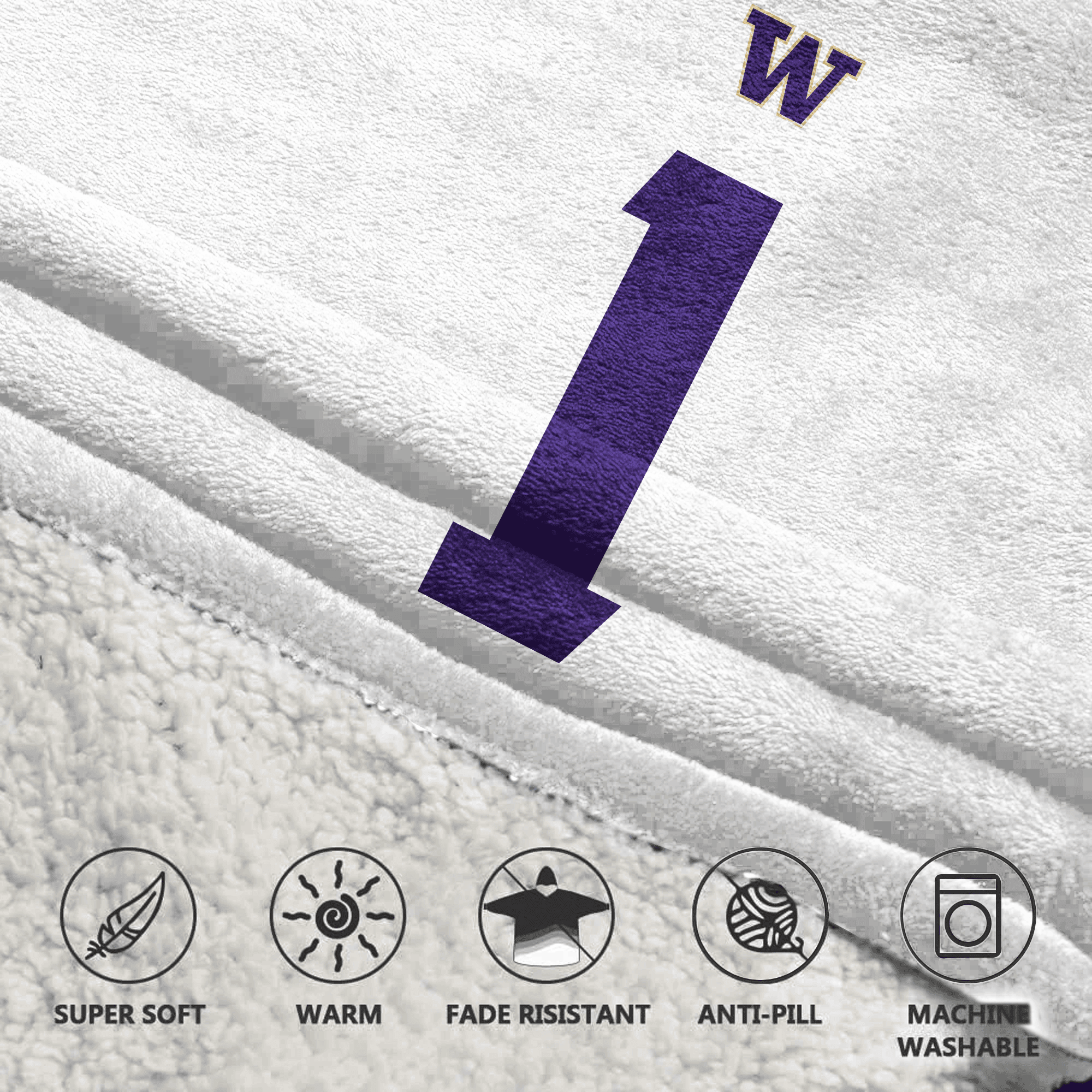 Adult 1 Washington Football Unisex Blanket Hoodie