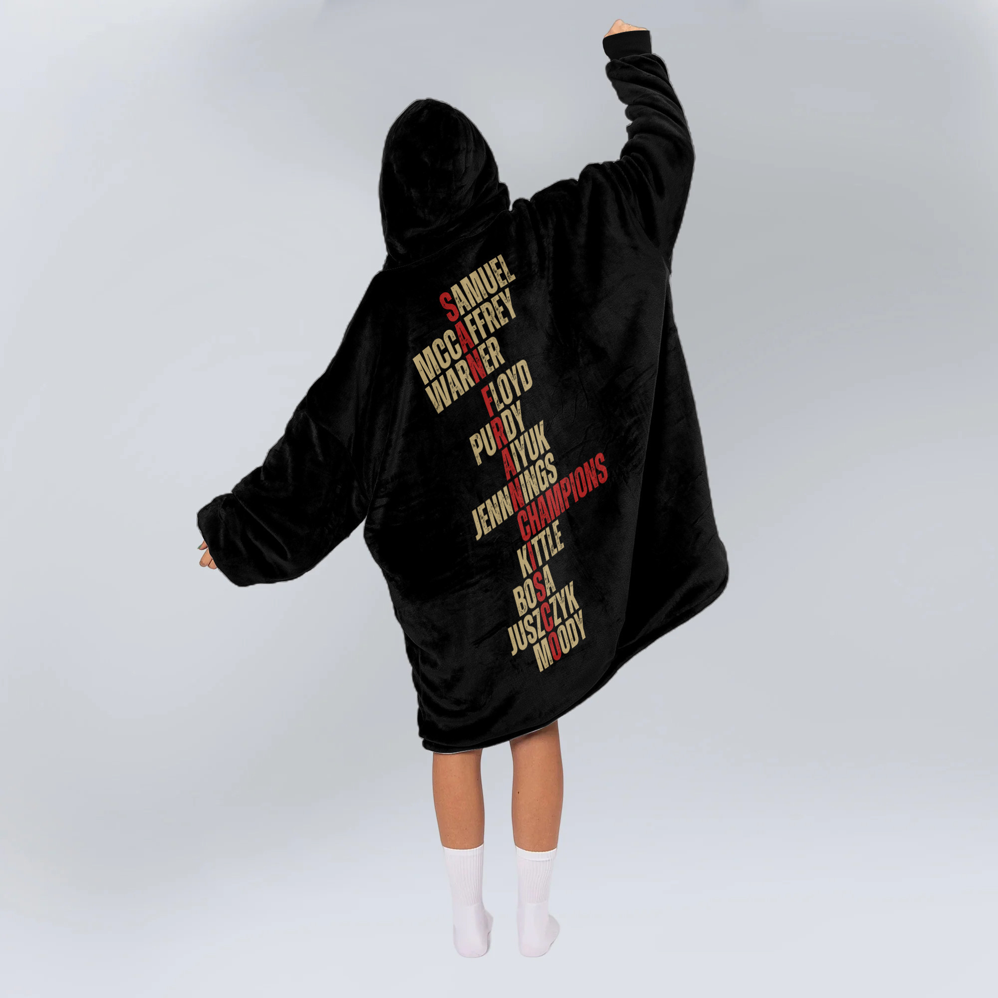 Adult Friends San Francisco 49ers Football Unisex Blanket Hoodie