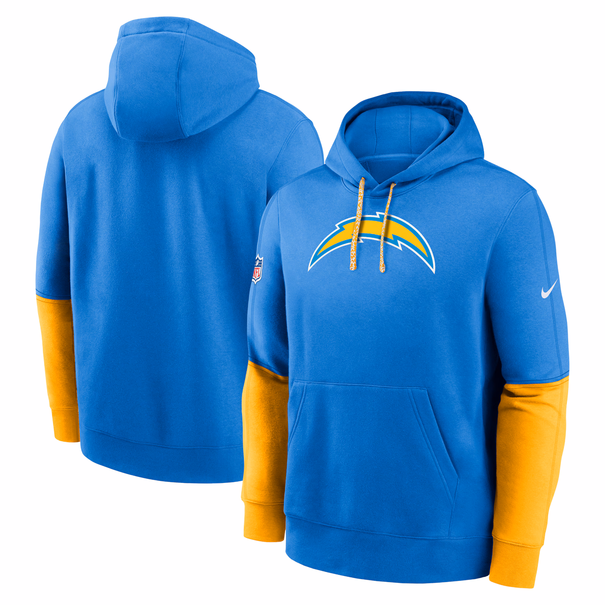 Los Angeles Chargers 2024 Sideline Club Pullover Hoodie - Powder Blue