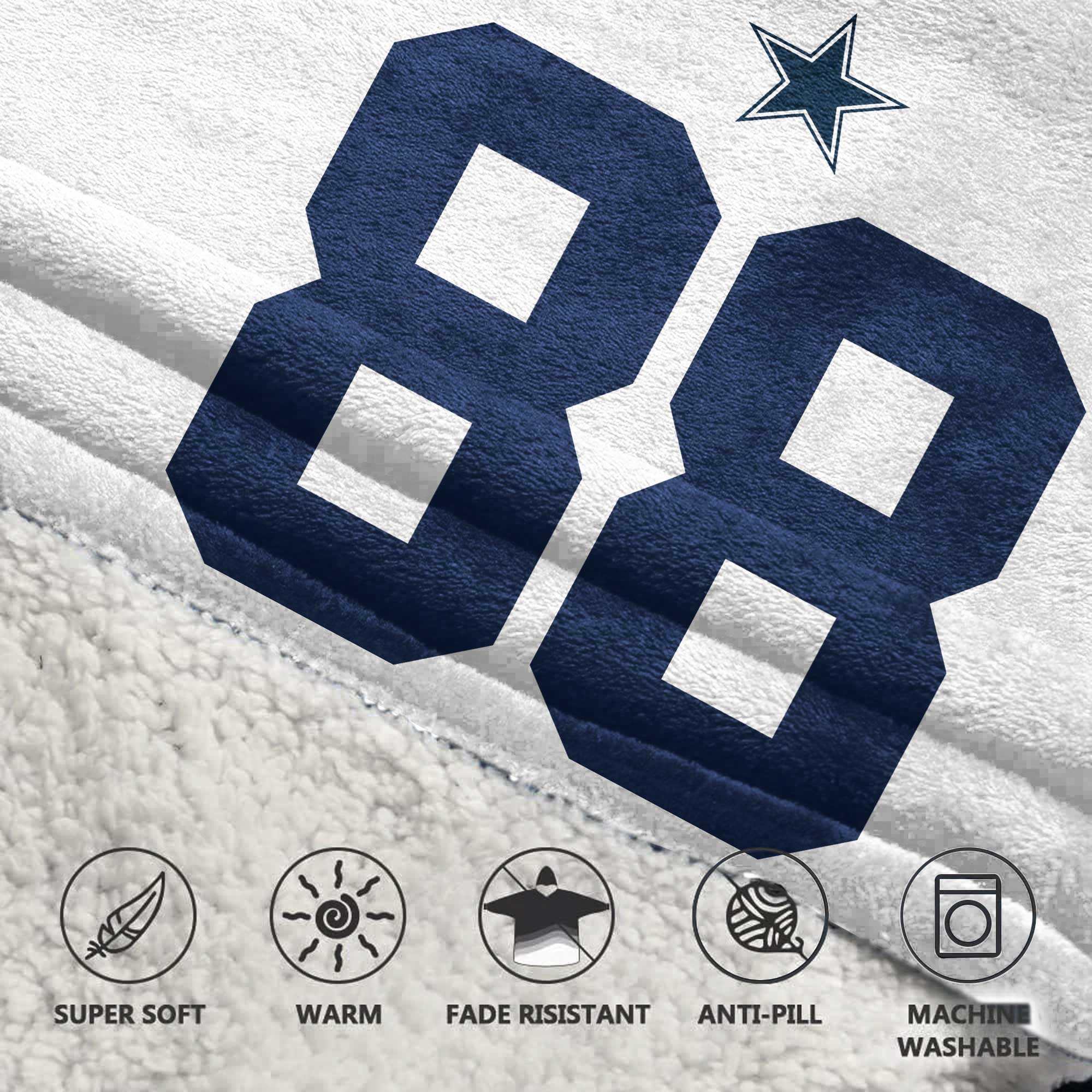 Adult C.D.L 88 Dallas Football Unisex Blanket Hoodie