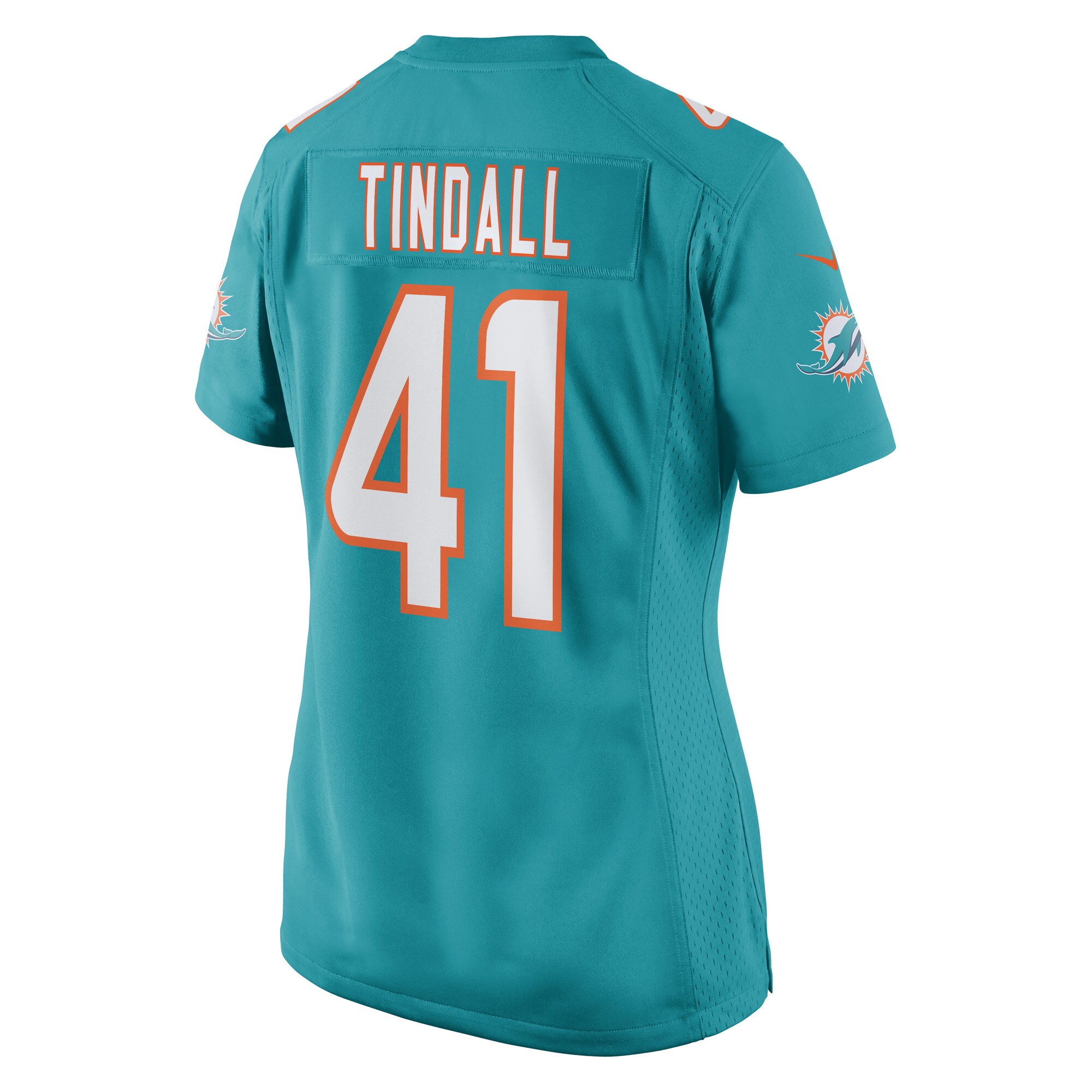 Channing Tindall Miami Dolphins Women's Game Player Jersey - Aqua