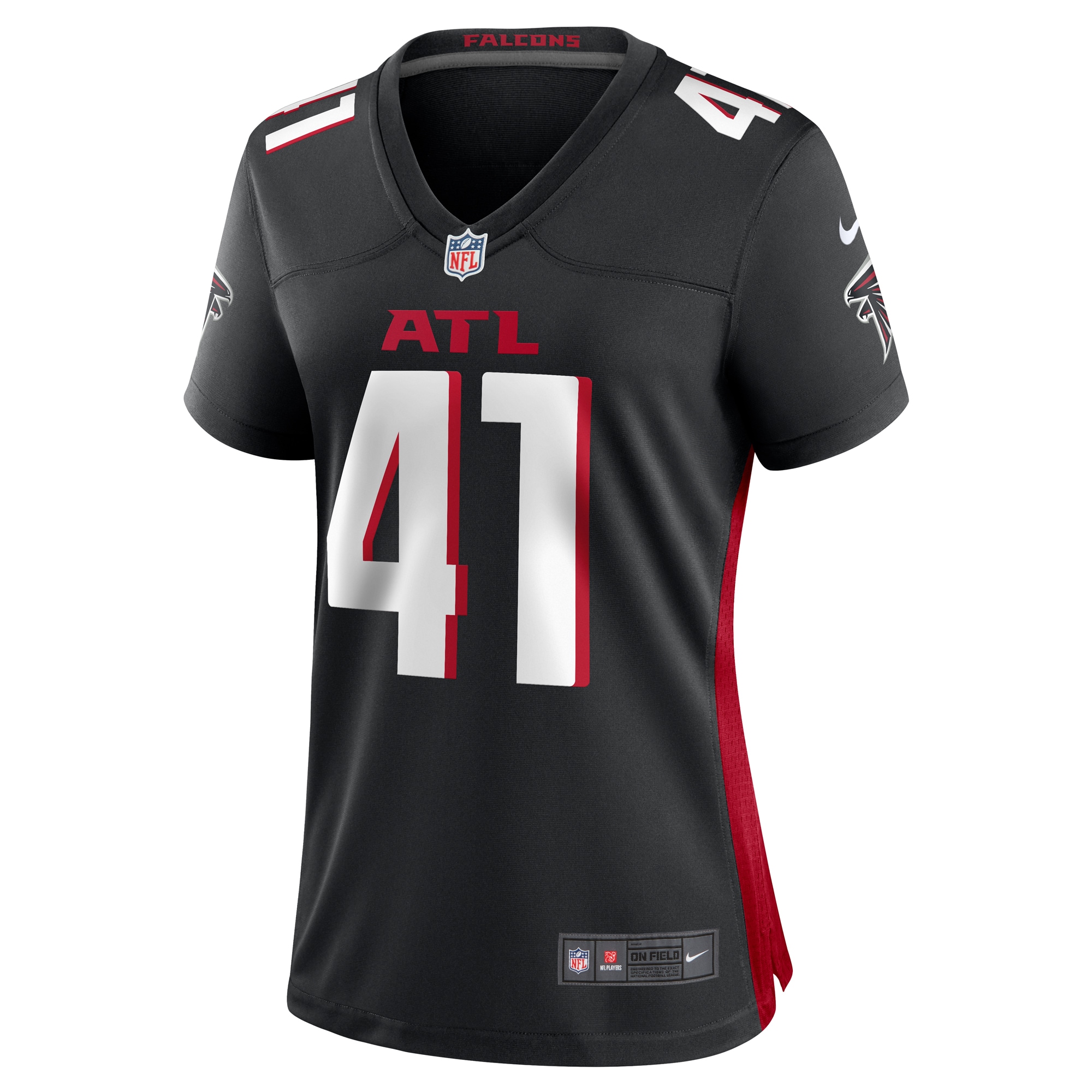 Lukas Denis Atlanta Falcons Women's  Game Jersey -  Black