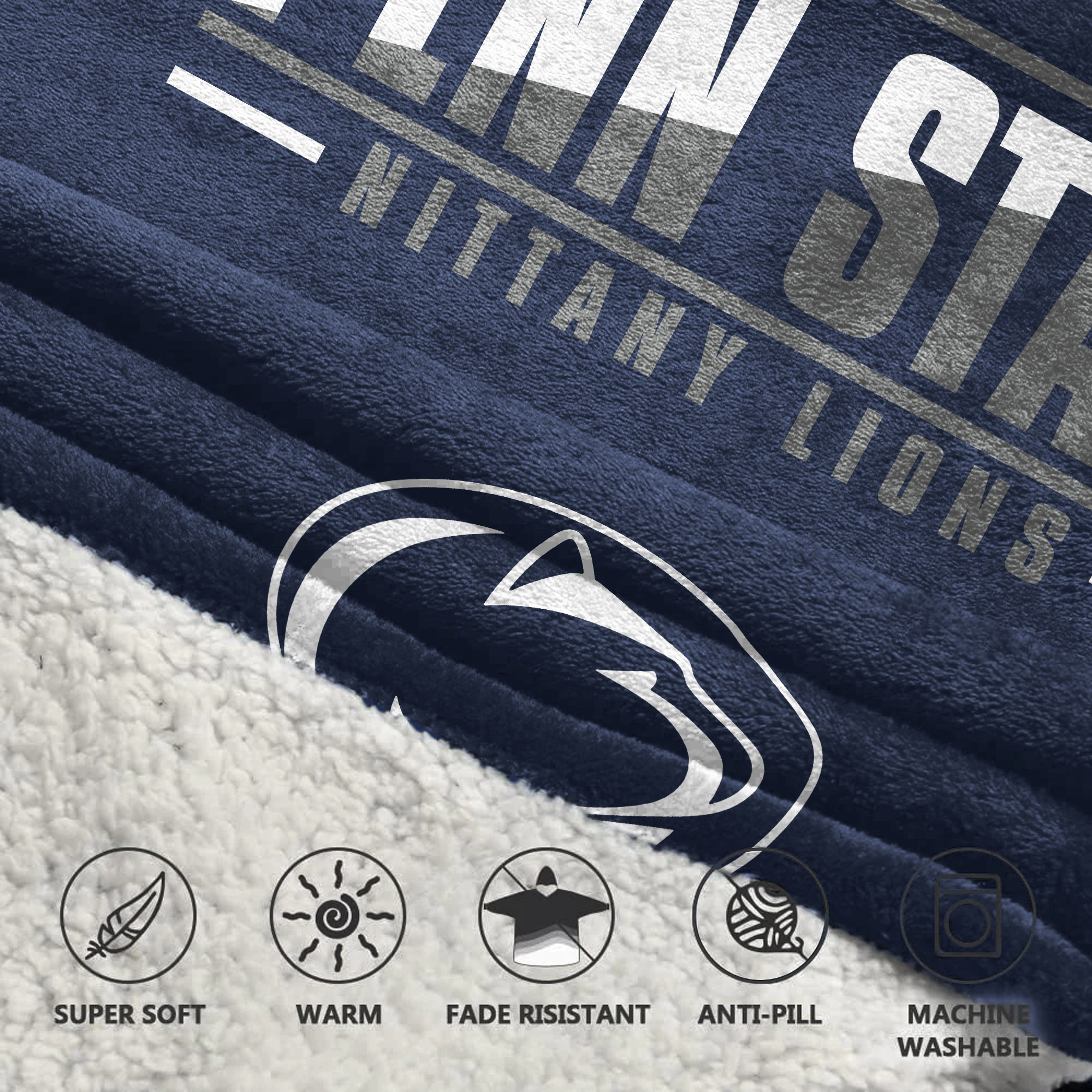 Adult Penn State Football Unisex Blanket Hoodie