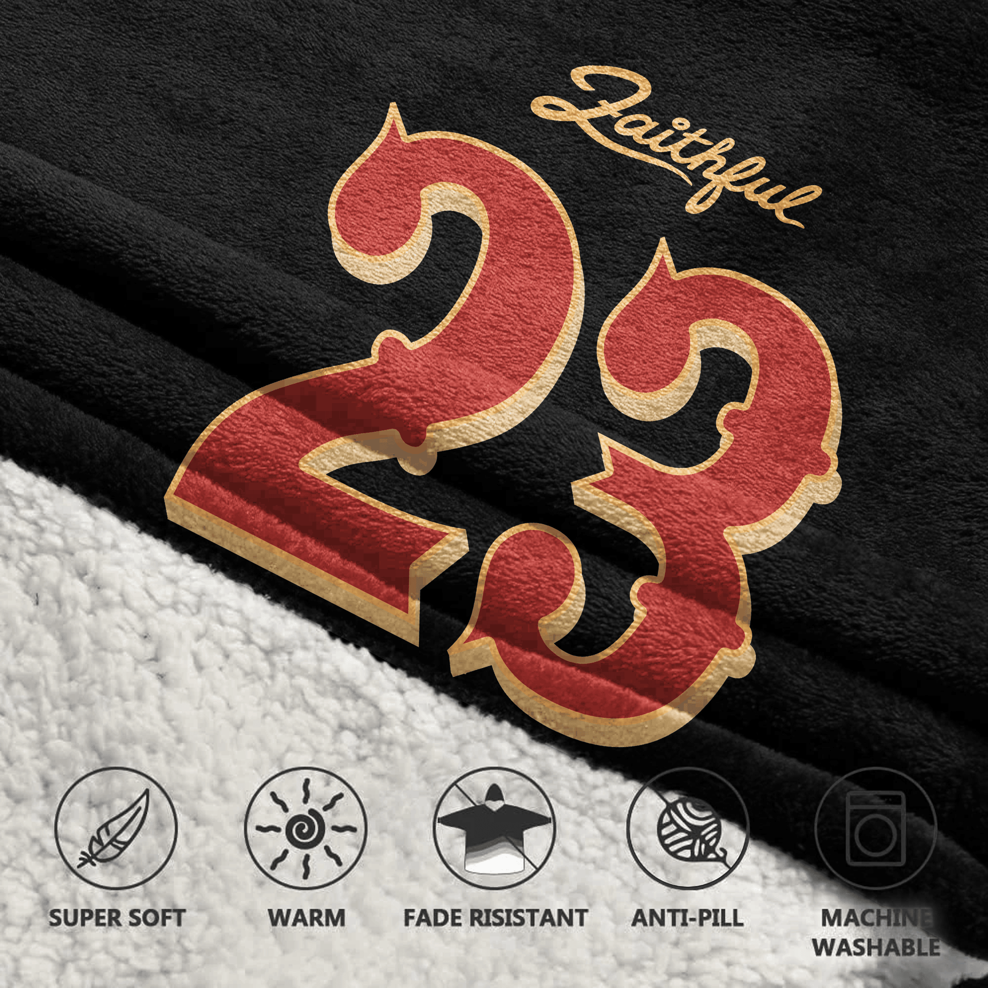 Kid C.M 23 San Francisco 49ers Football Unisex Blanket Hoodie