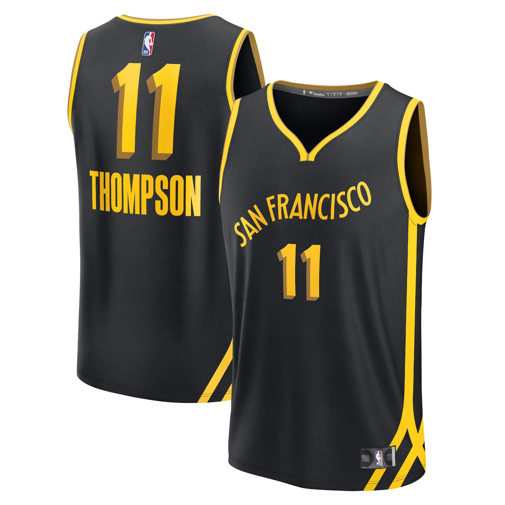 Youth Golden State Warriors Klay Thompson  Black 2023/24 Fast Break Jersey - City Edition