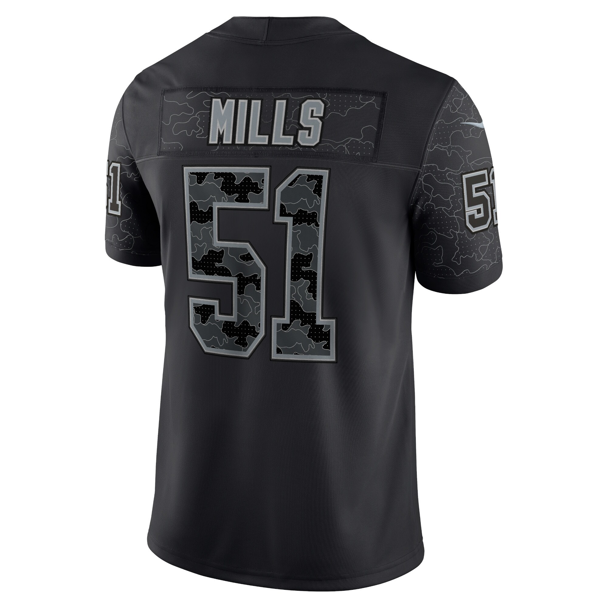 Sam Mills Carolina Panthers Retired Player RFLCTV Limited Jersey - Black