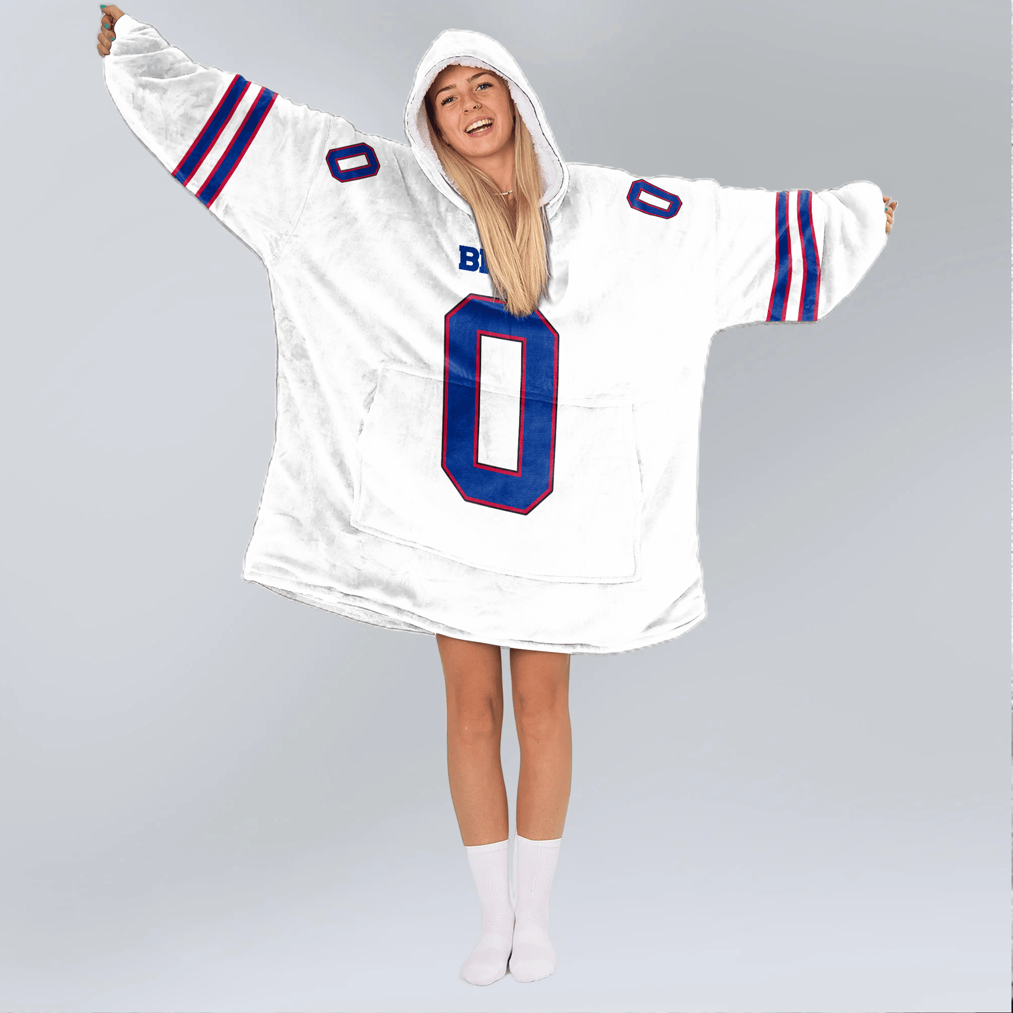 K.C 0 Buffalo Football Unisex Blanket Hoodie