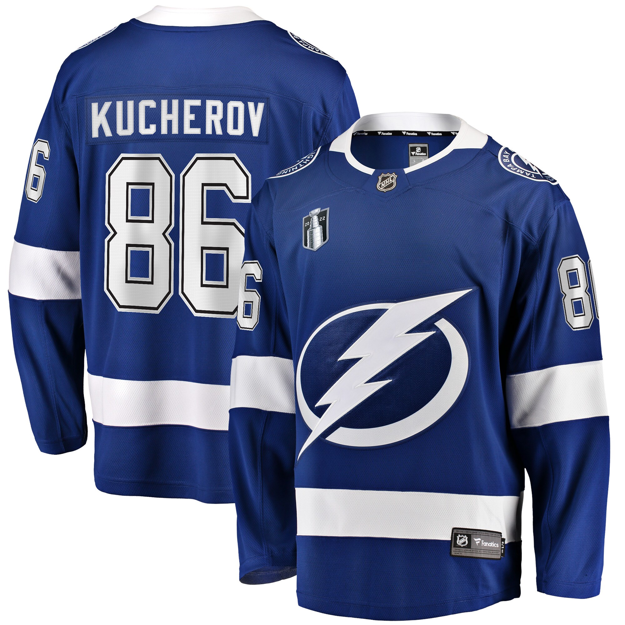 Nikita Kucherov Tampa Bay Lightning Home 2022 Stanley Cup Final Breakaway Player Jersey - Blue