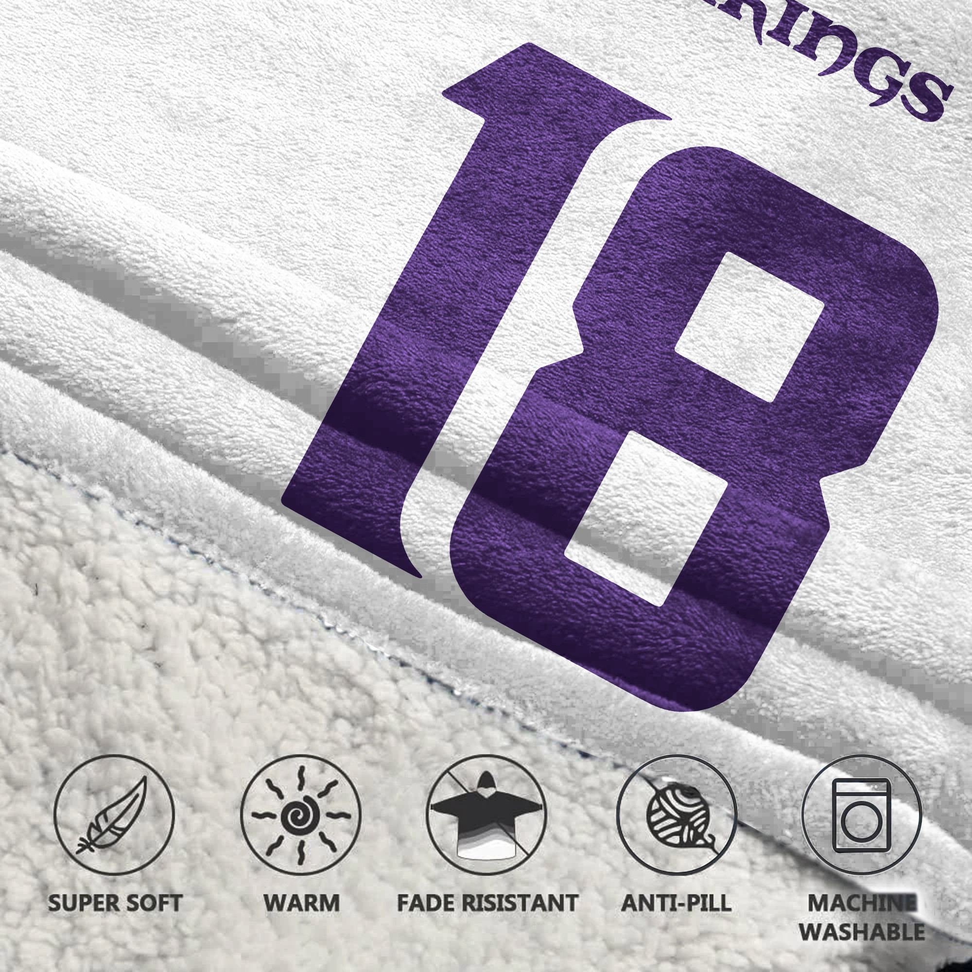 Adult 18 Minnesota Football Unisex Blanket Hoodie
