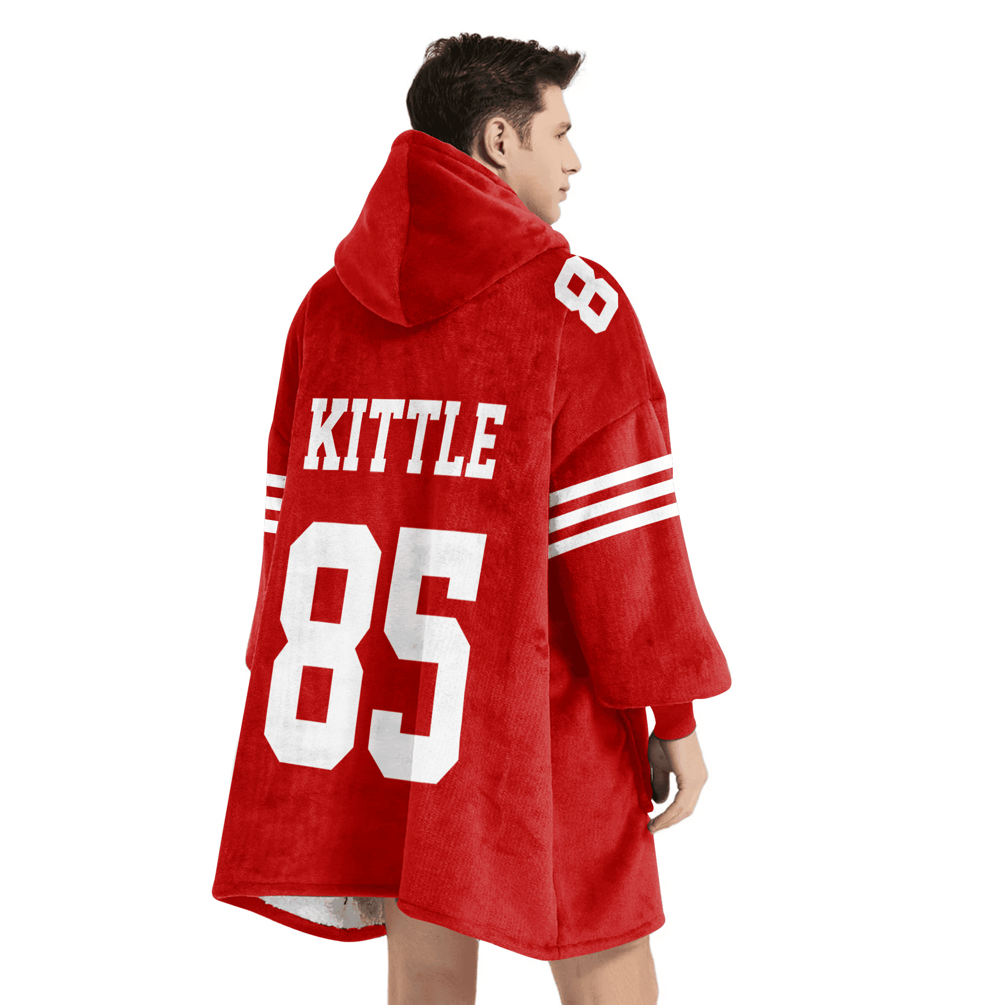 Adult Captain G.K. 85 San Francisco 49ers Football Unisex Blanket Hoodie