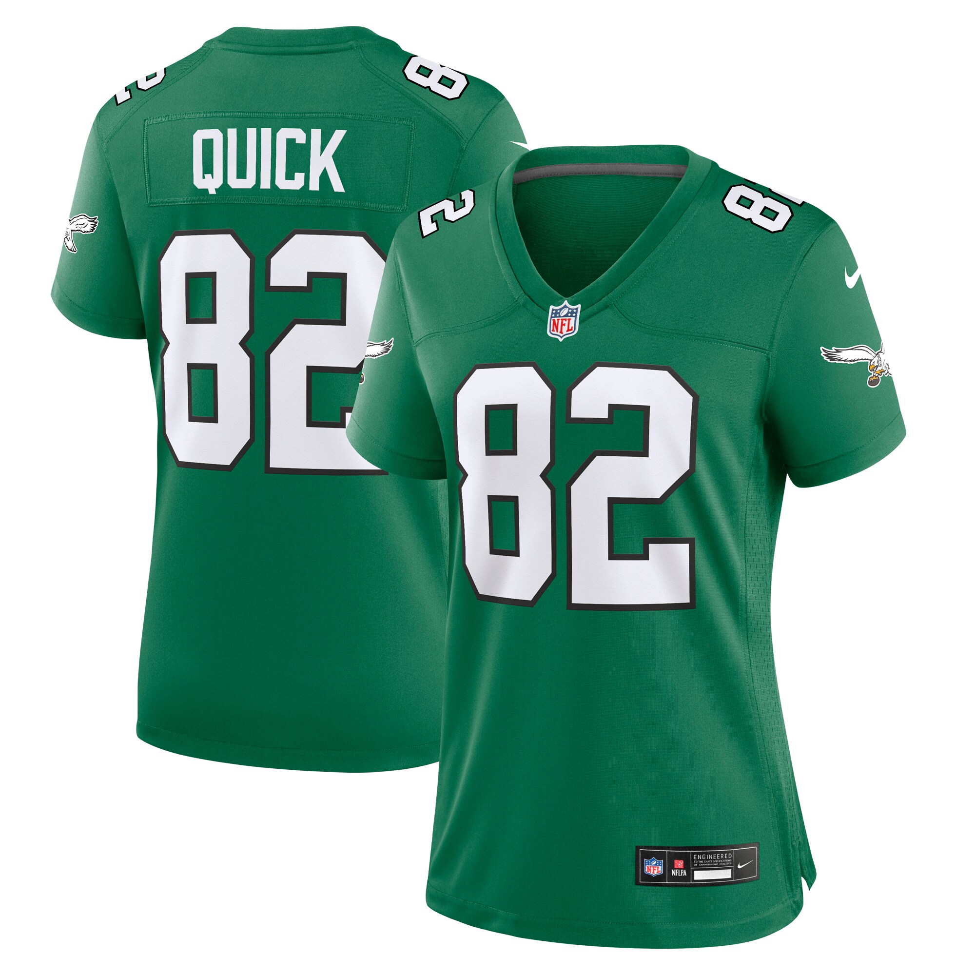 Mike Quick Philadelphia Eagles Women's Alternate Game Jersey - Kelly Green