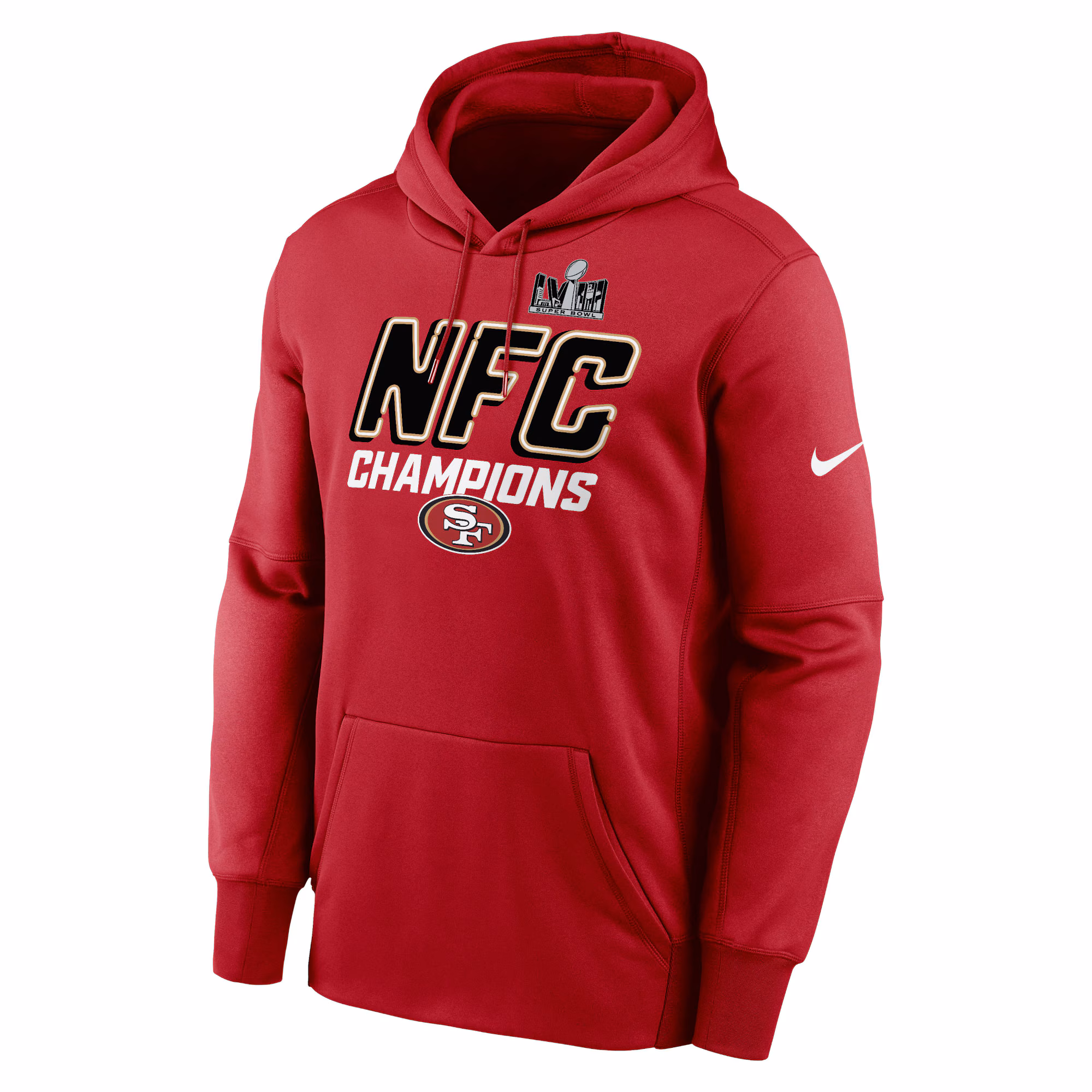 San Francisco 49ers 49ers 2023 NFC Champions Iconic Pullover Hoodie – Scarlet