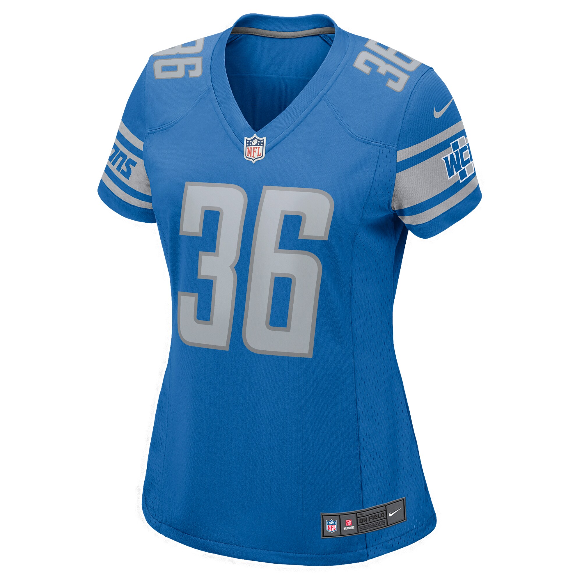 Riley Patterson Detroit Lions  Women's Team Game Jersey - Blue