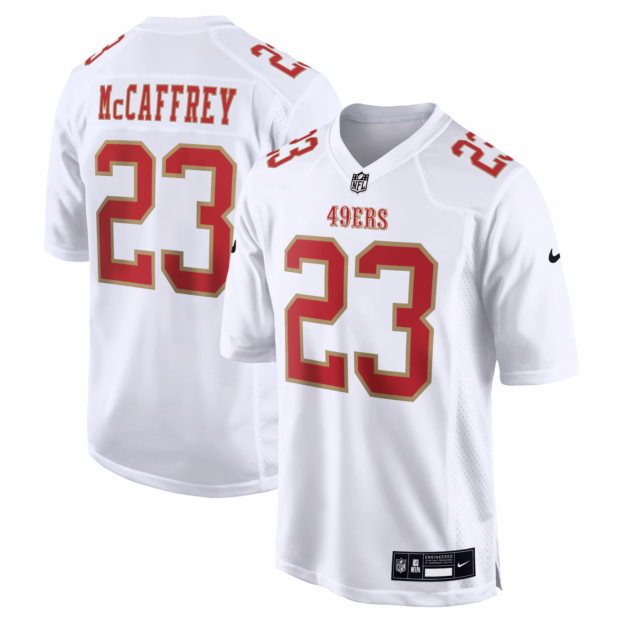 Christian McCaffrey San Francisco 49ers Fashion Game Jersey - Tundra White