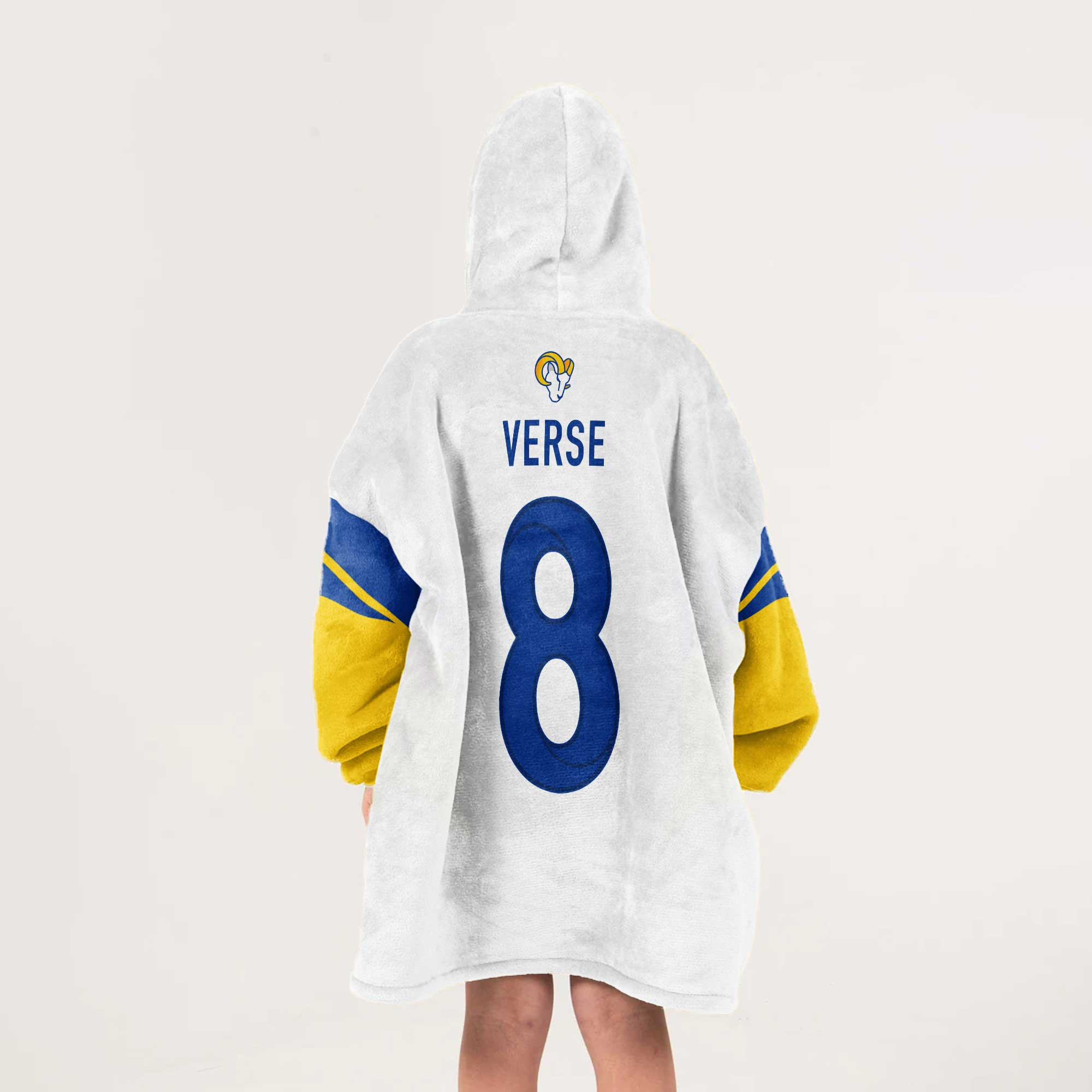 Kid J.V 8 Los Angeles R Football Unisex Blanket Hoodie