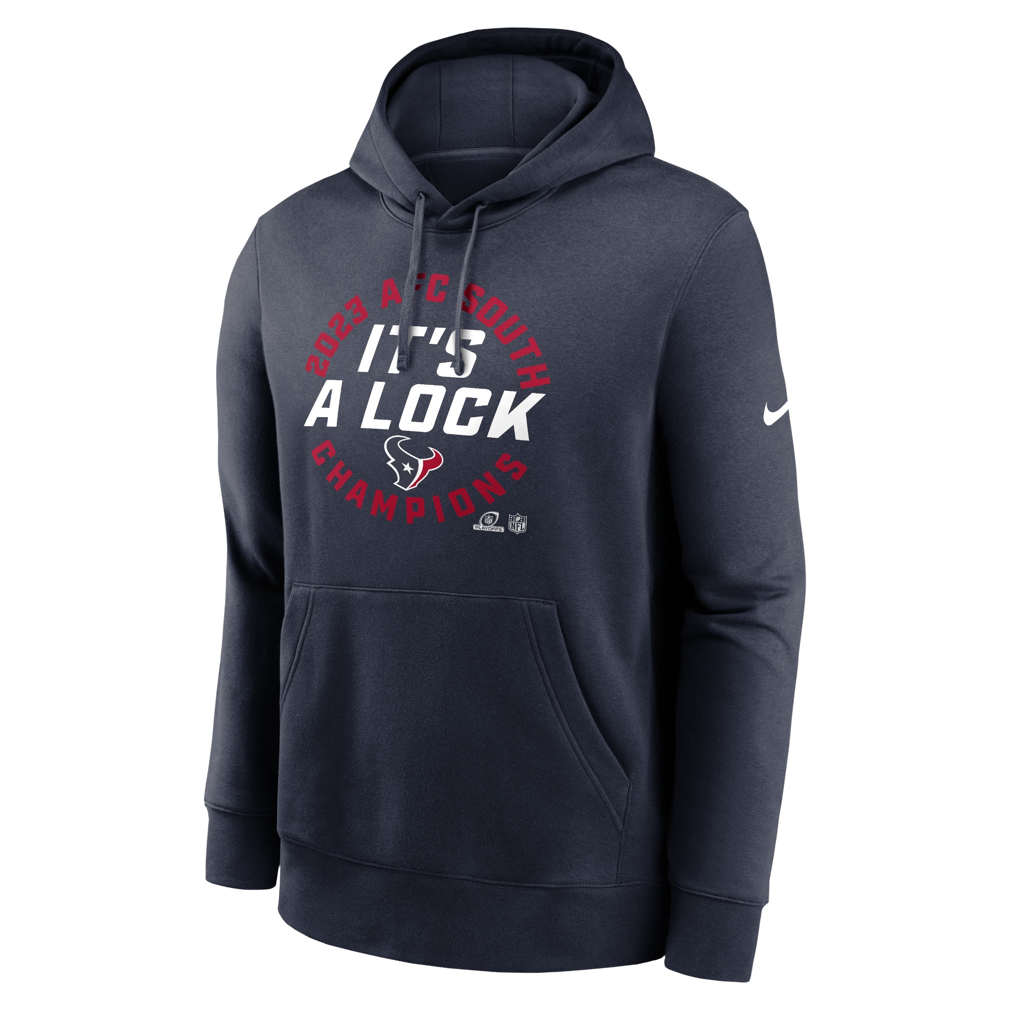 Houston Texans 2023 AFC South Division Champions Locker Room Trophy Collection Club Pullover Hoodie - Navy