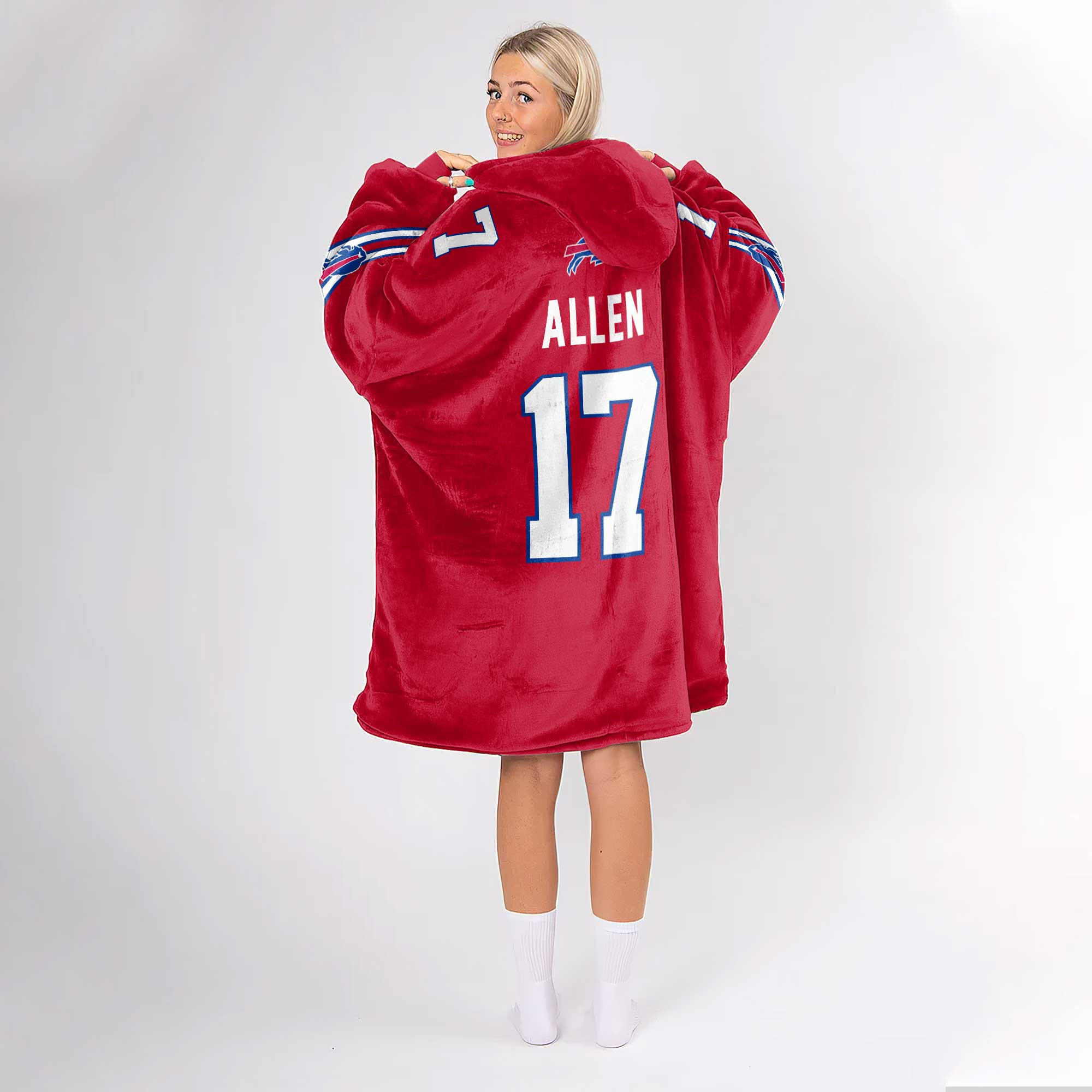Adult Mafia J.A 17 Buffalo Football Unisex Blanket Hoodie