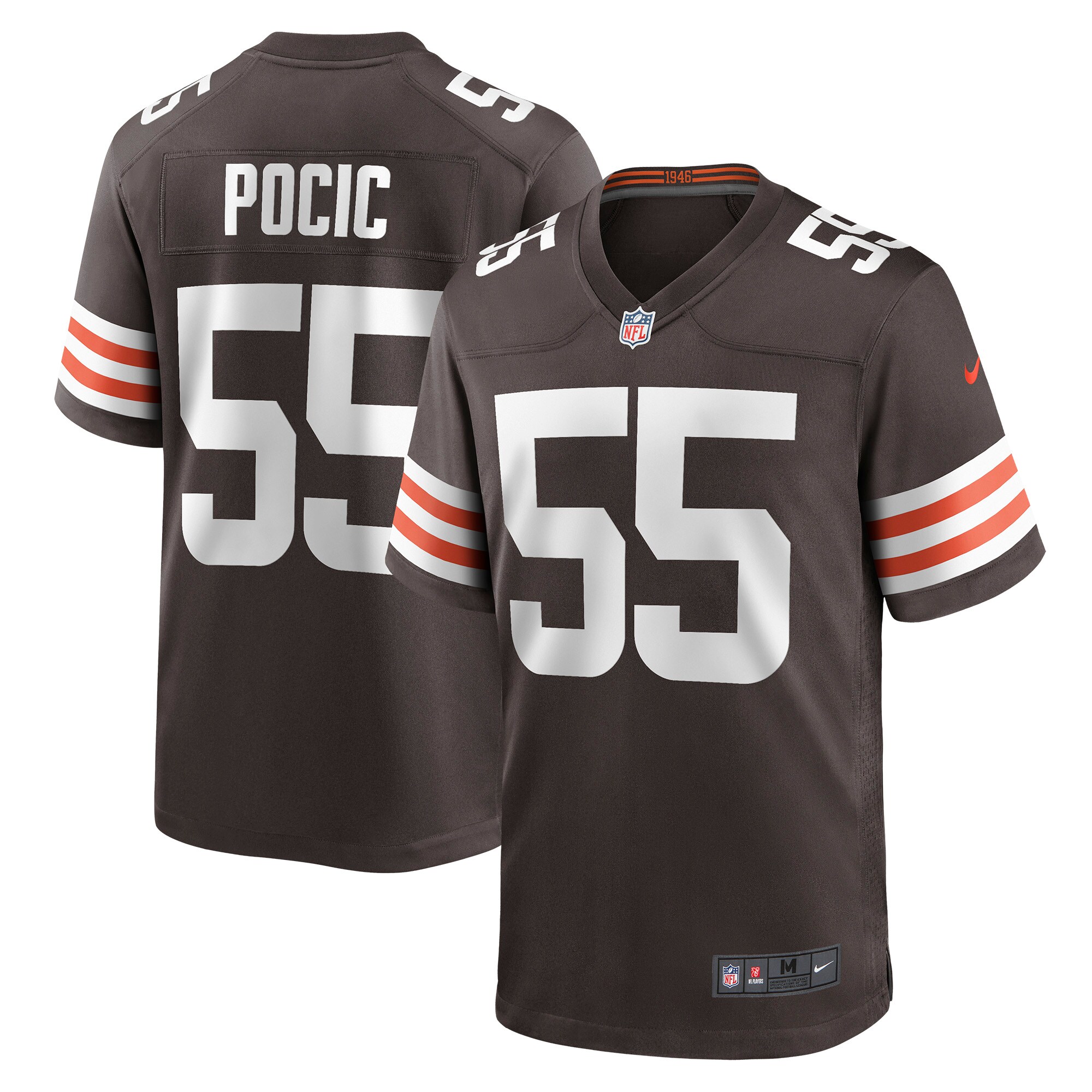Ethan Pocic Cleveland Browns Game Jersey - Brown